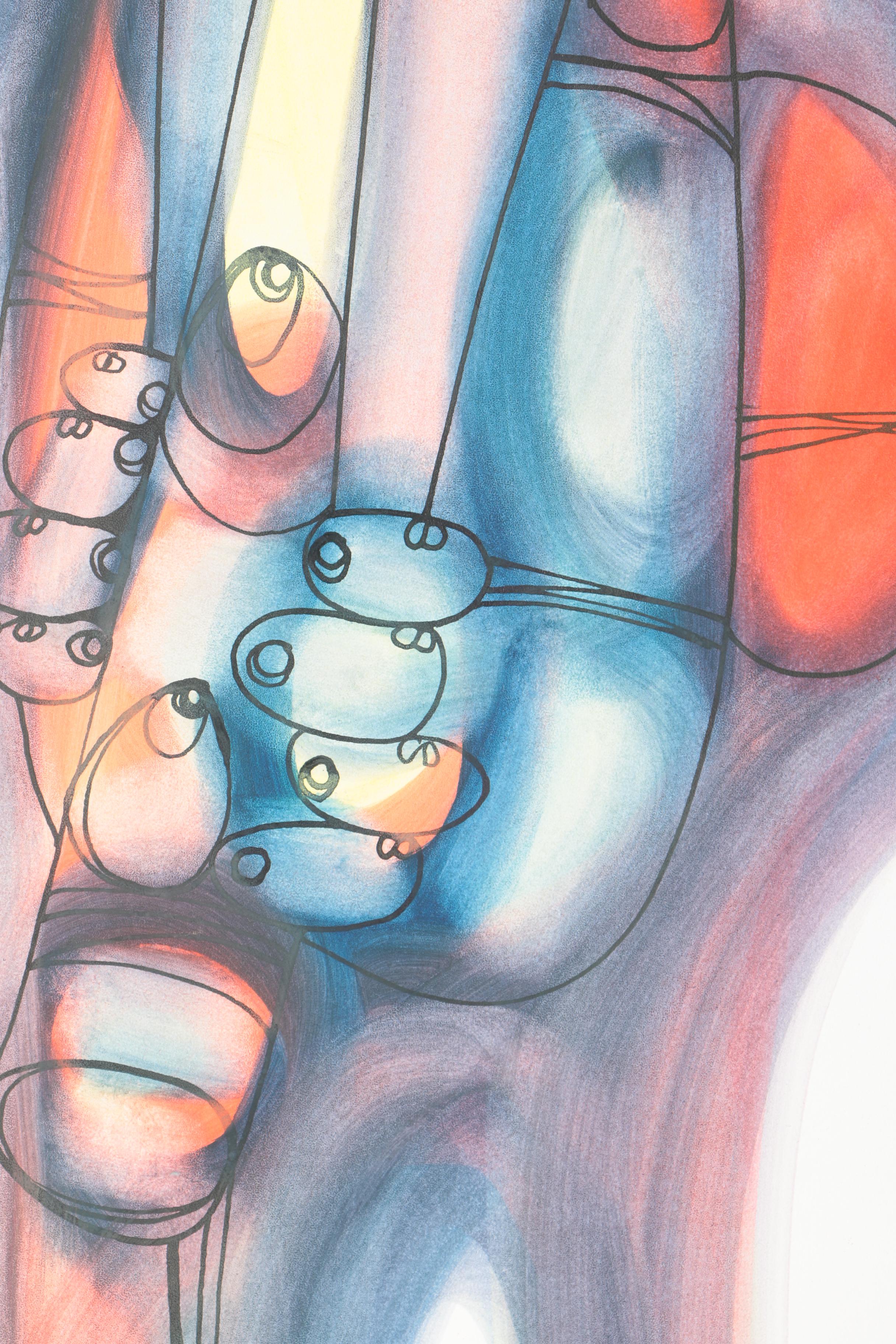 H. Ntukwana Watercolor and Ink on Paperboard "The Musician"