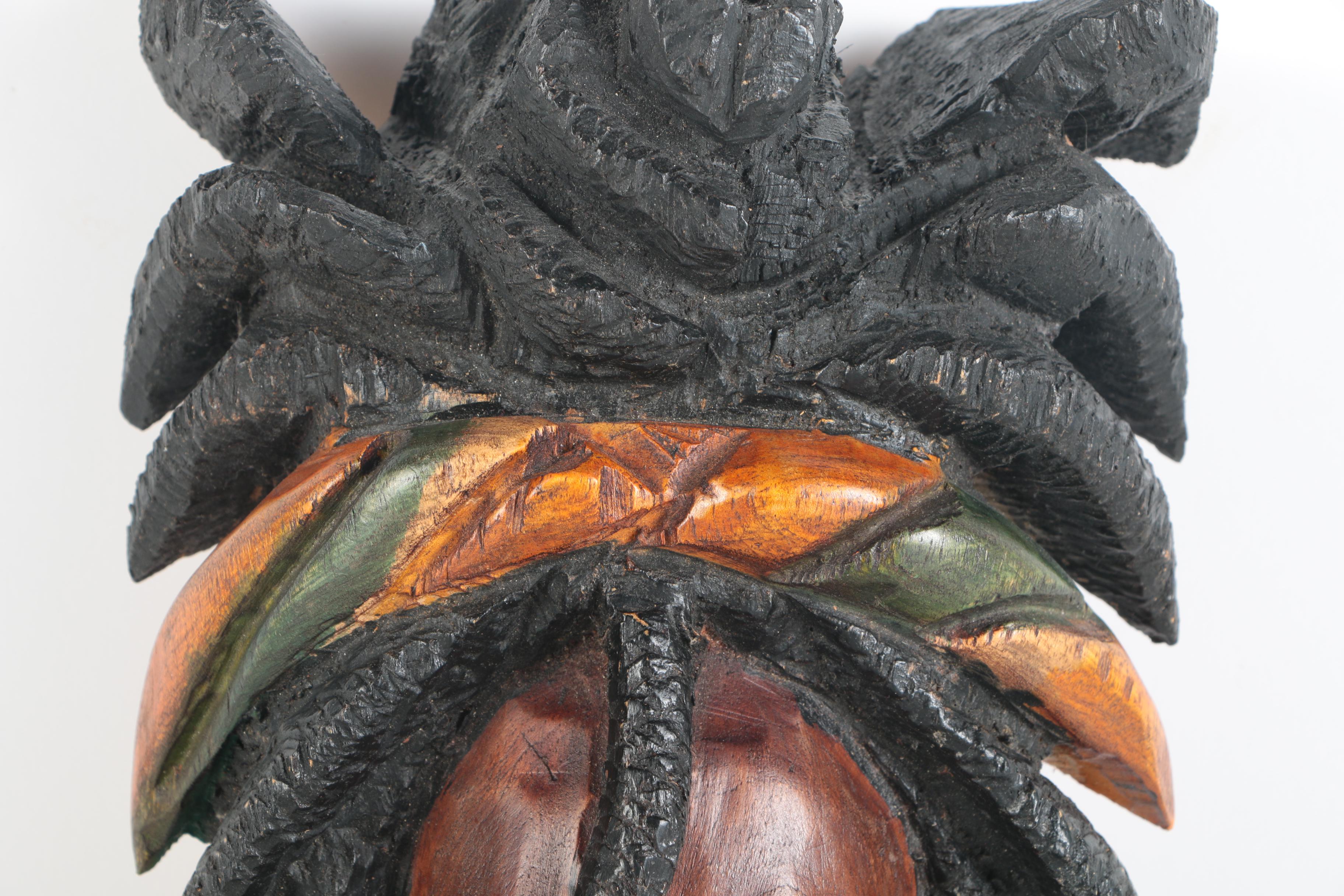Carved Sculpture of a Caribbean Style Male