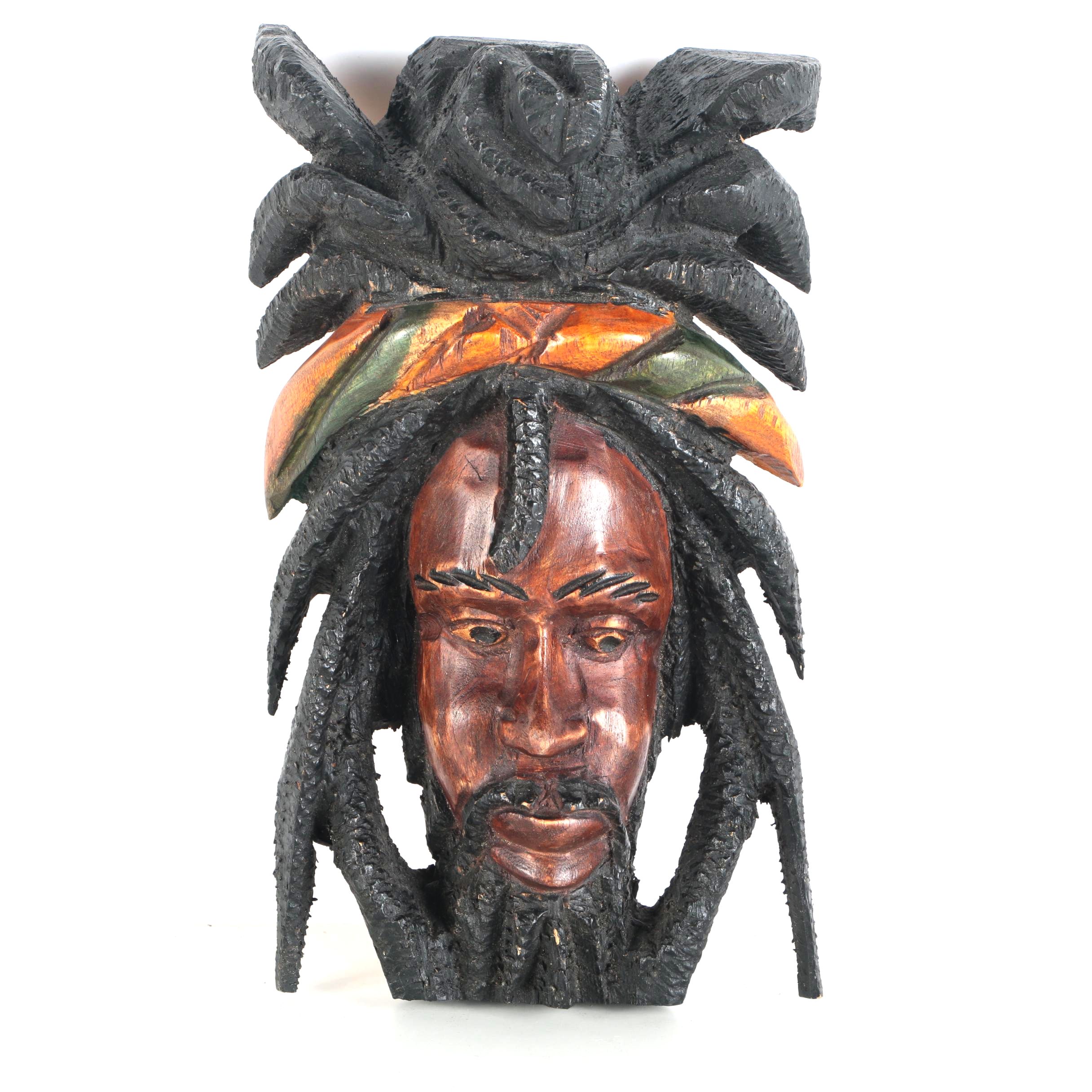 Carved Sculpture of a Caribbean Style Male