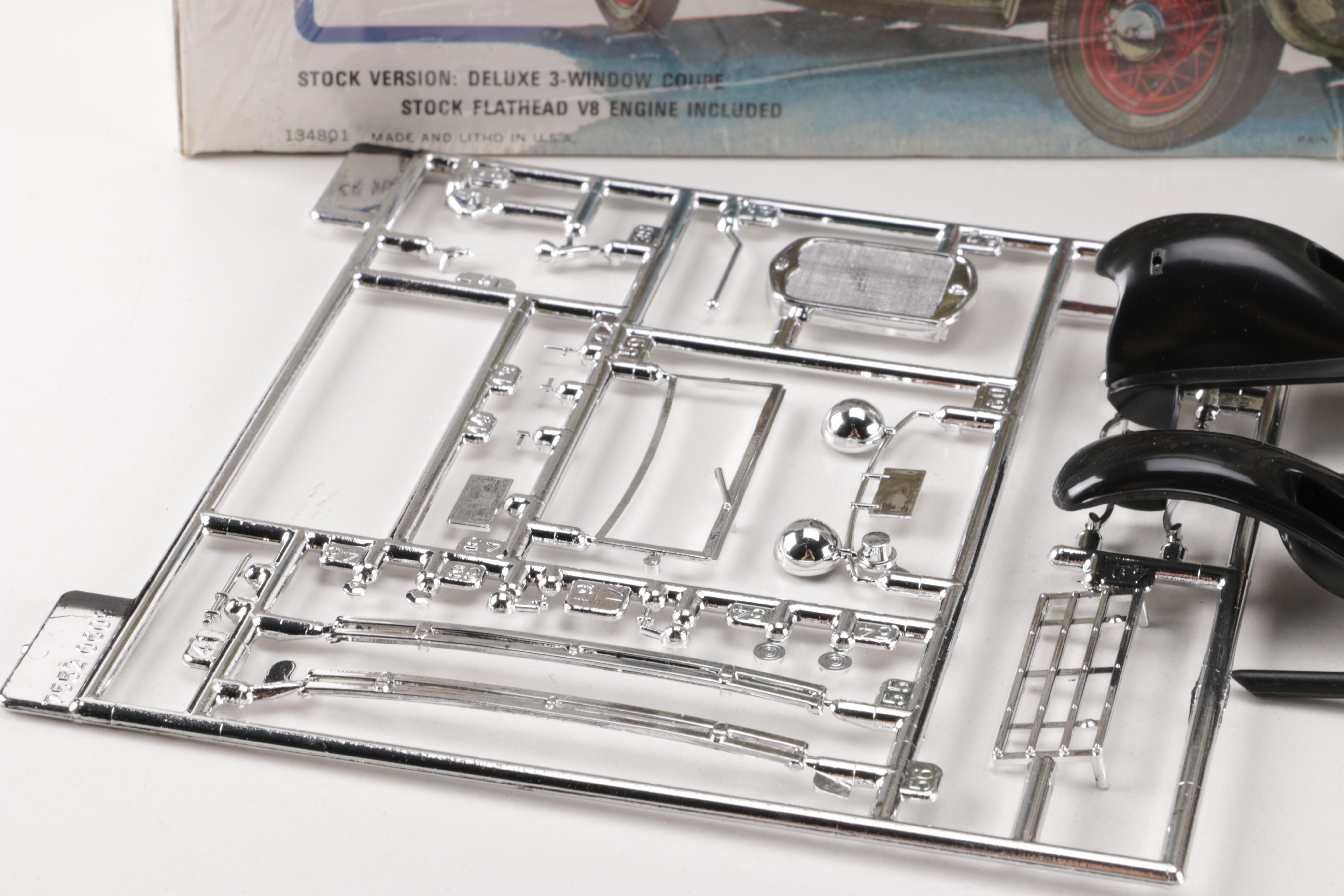 Assorted Model Car Kits Including Monogram, Lindberg, and AMT