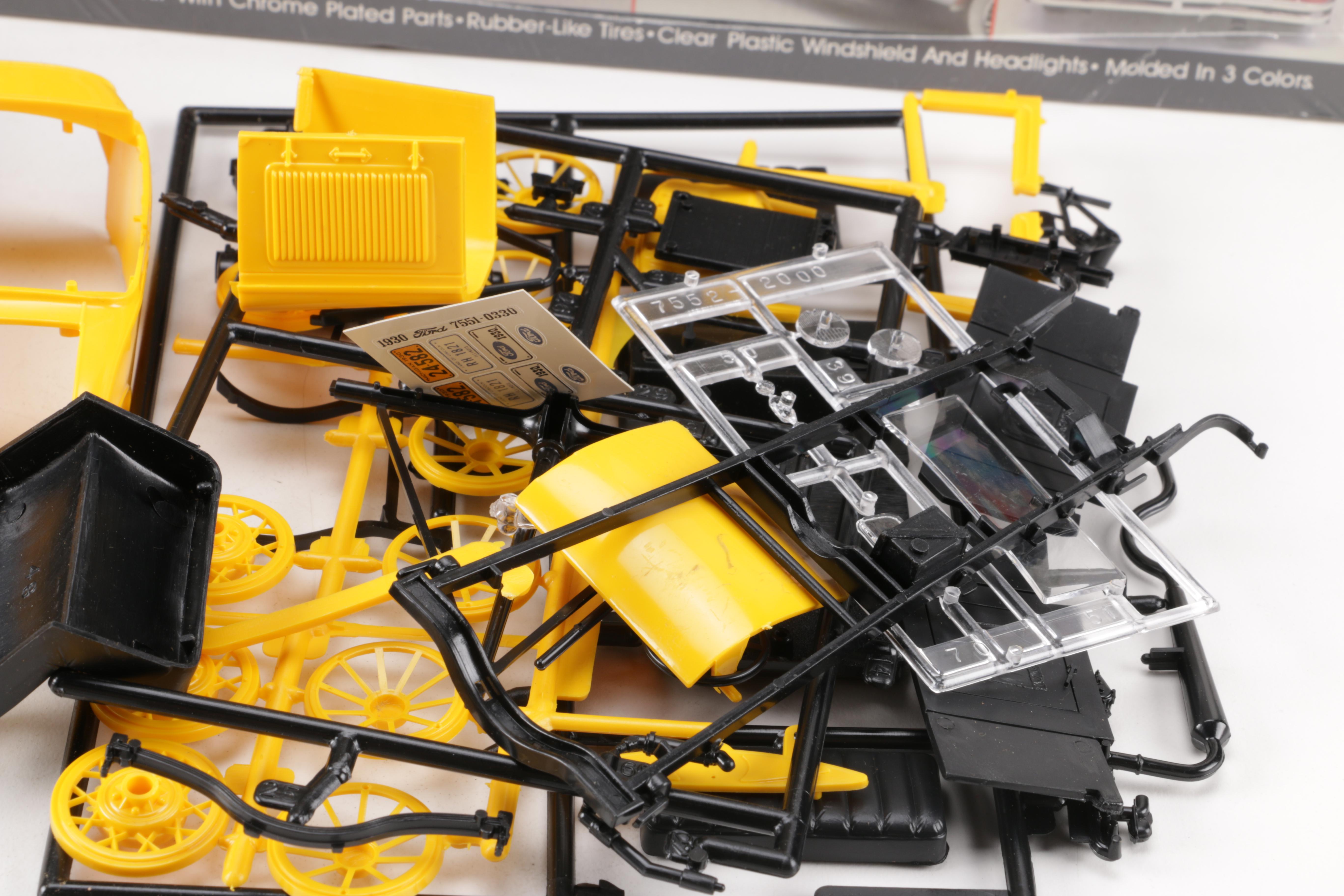 Assorted Model Car Kits Including Monogram, Lindberg, and AMT