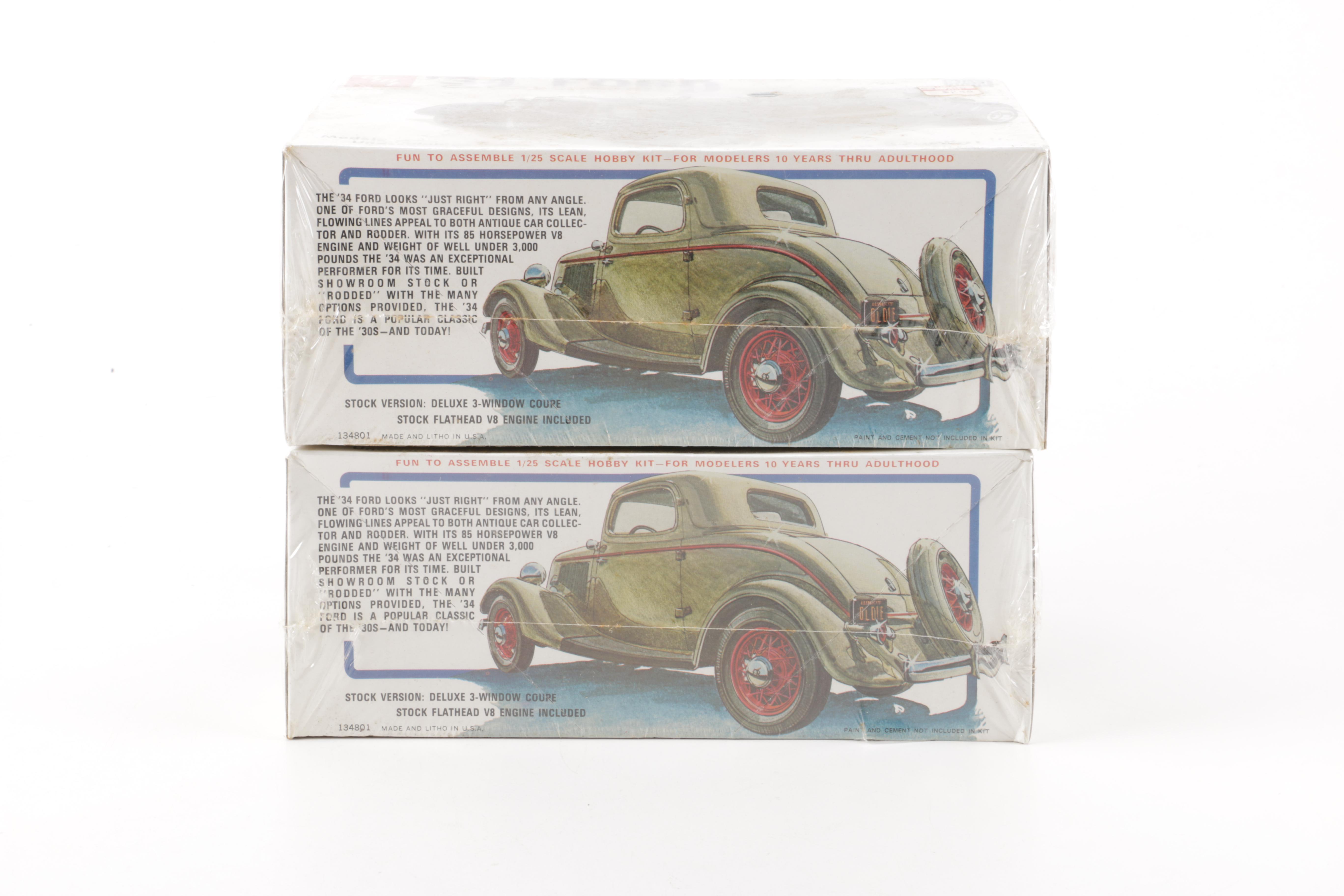 Assorted Model Car Kits Including Monogram, Lindberg, and AMT