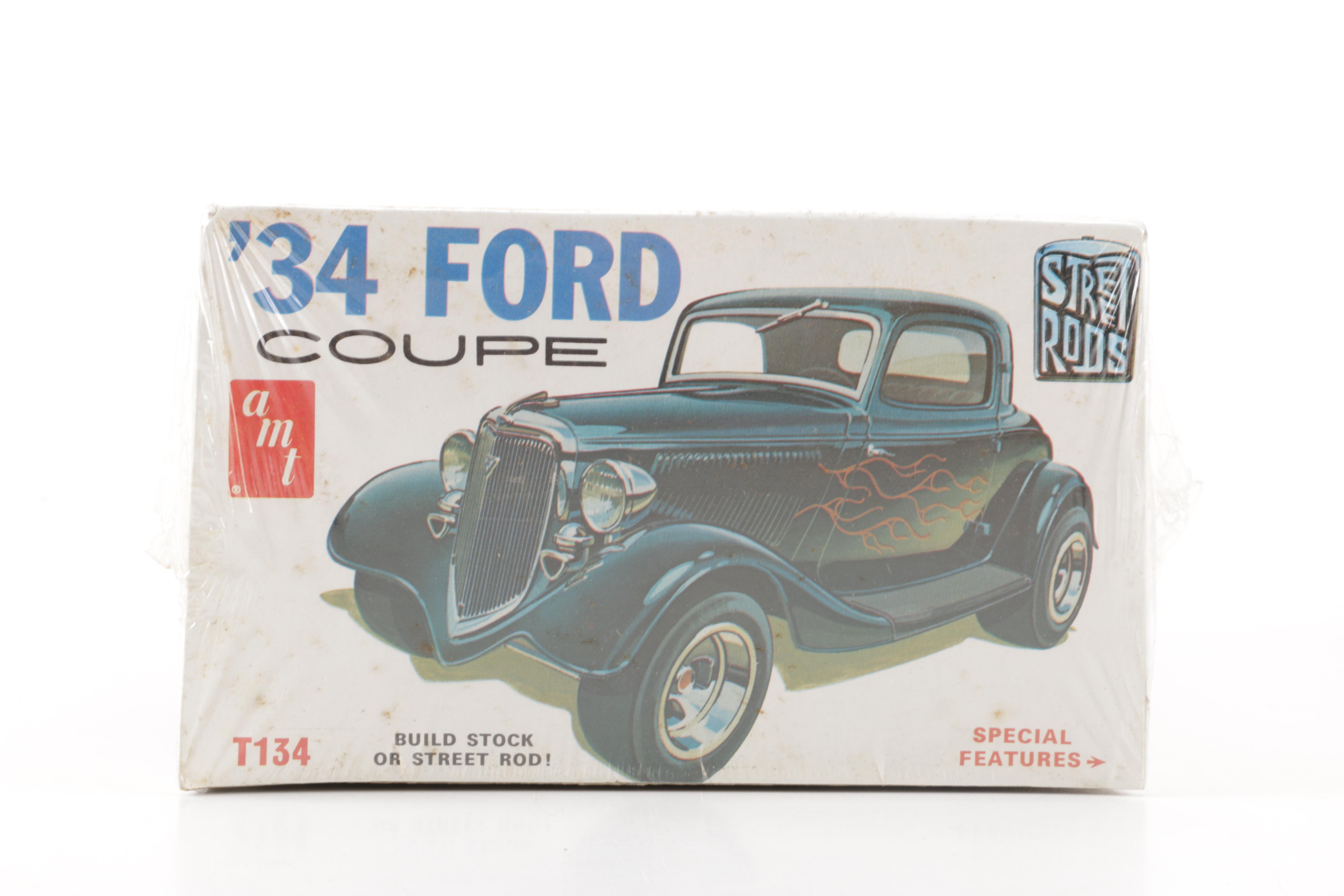 Assorted Model Car Kits Including Monogram, Lindberg, and AMT