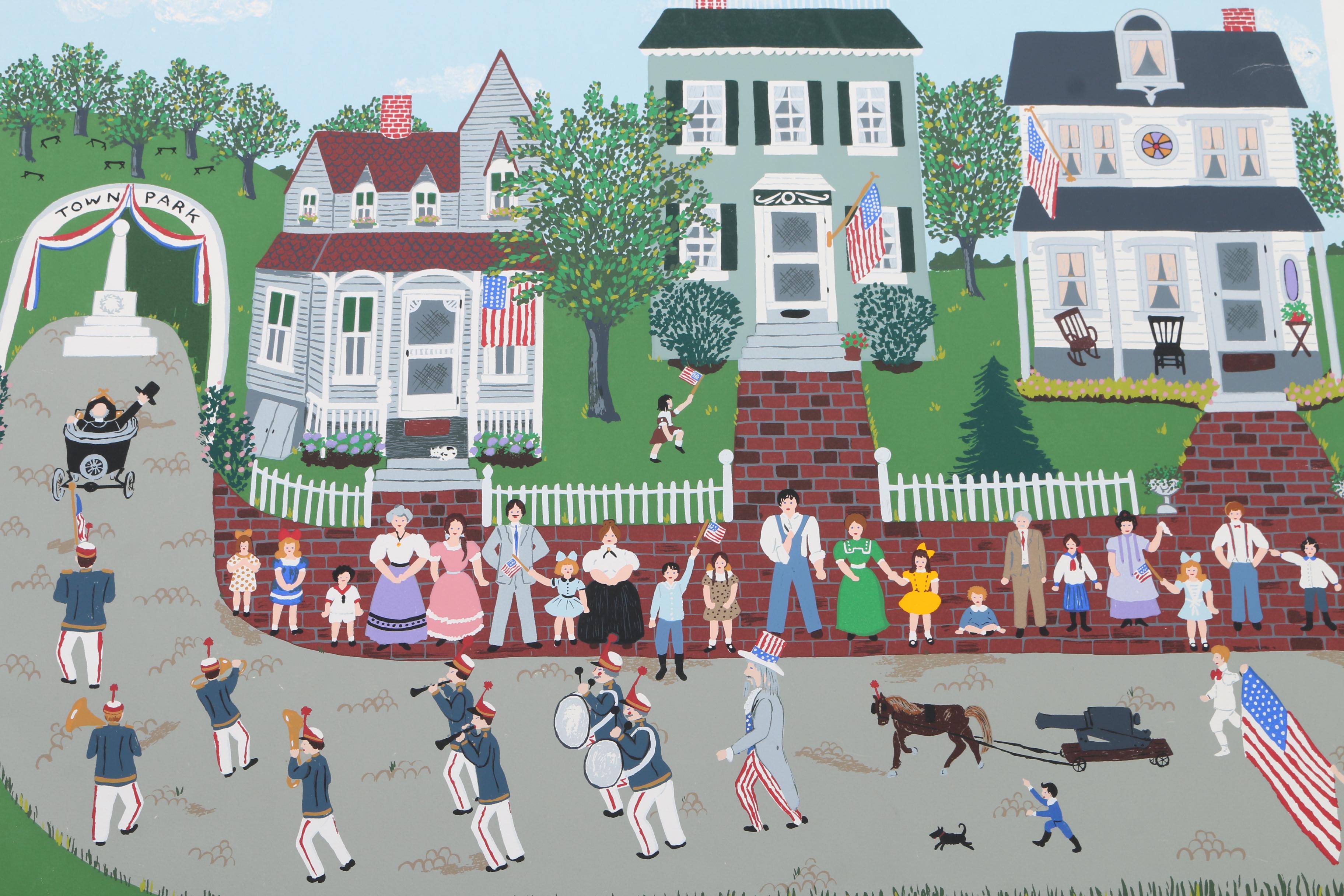 Jane Currie Clark Limited Edition Serigraph "Fourth Of July"