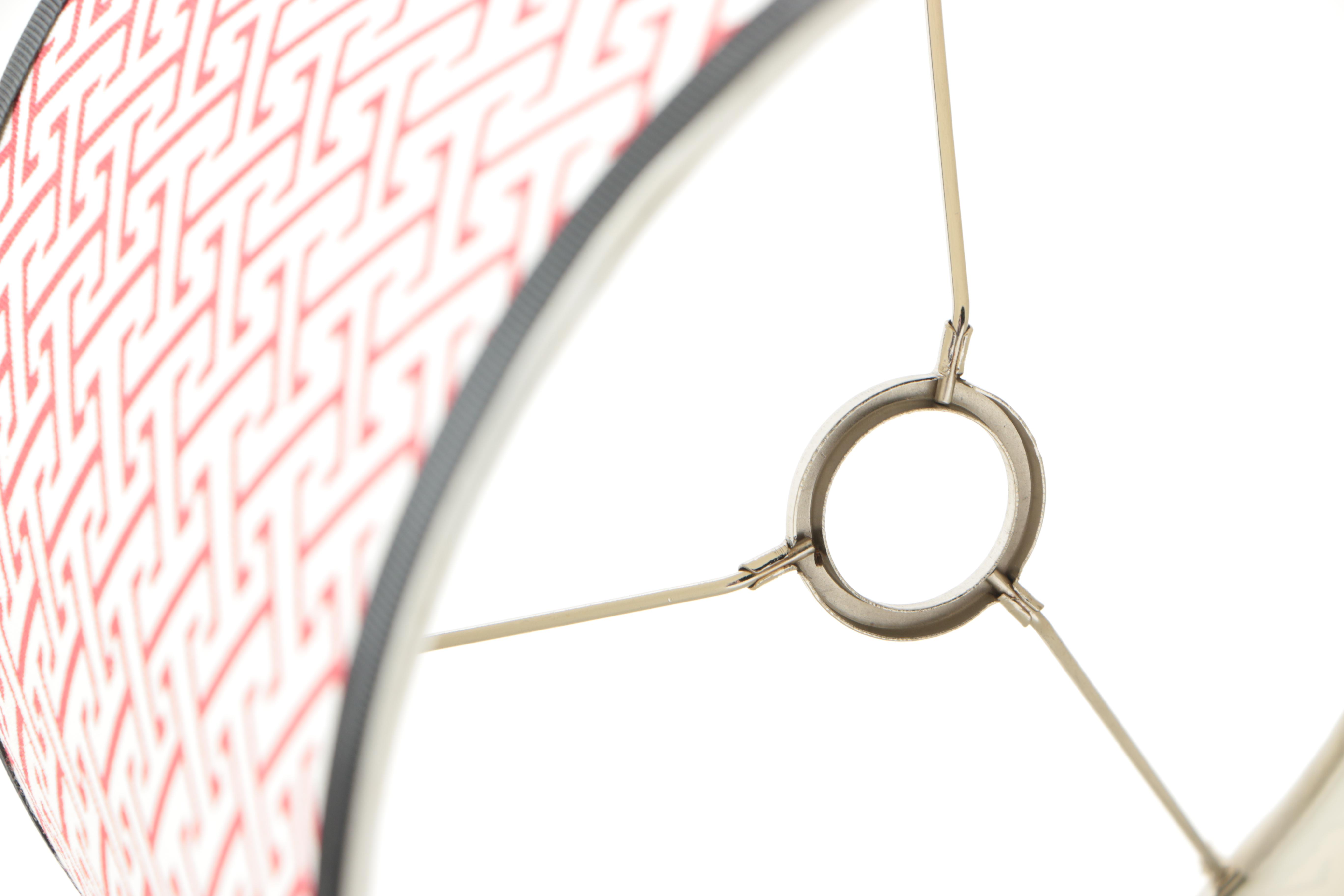 Red Ceramic Lamp With Shade