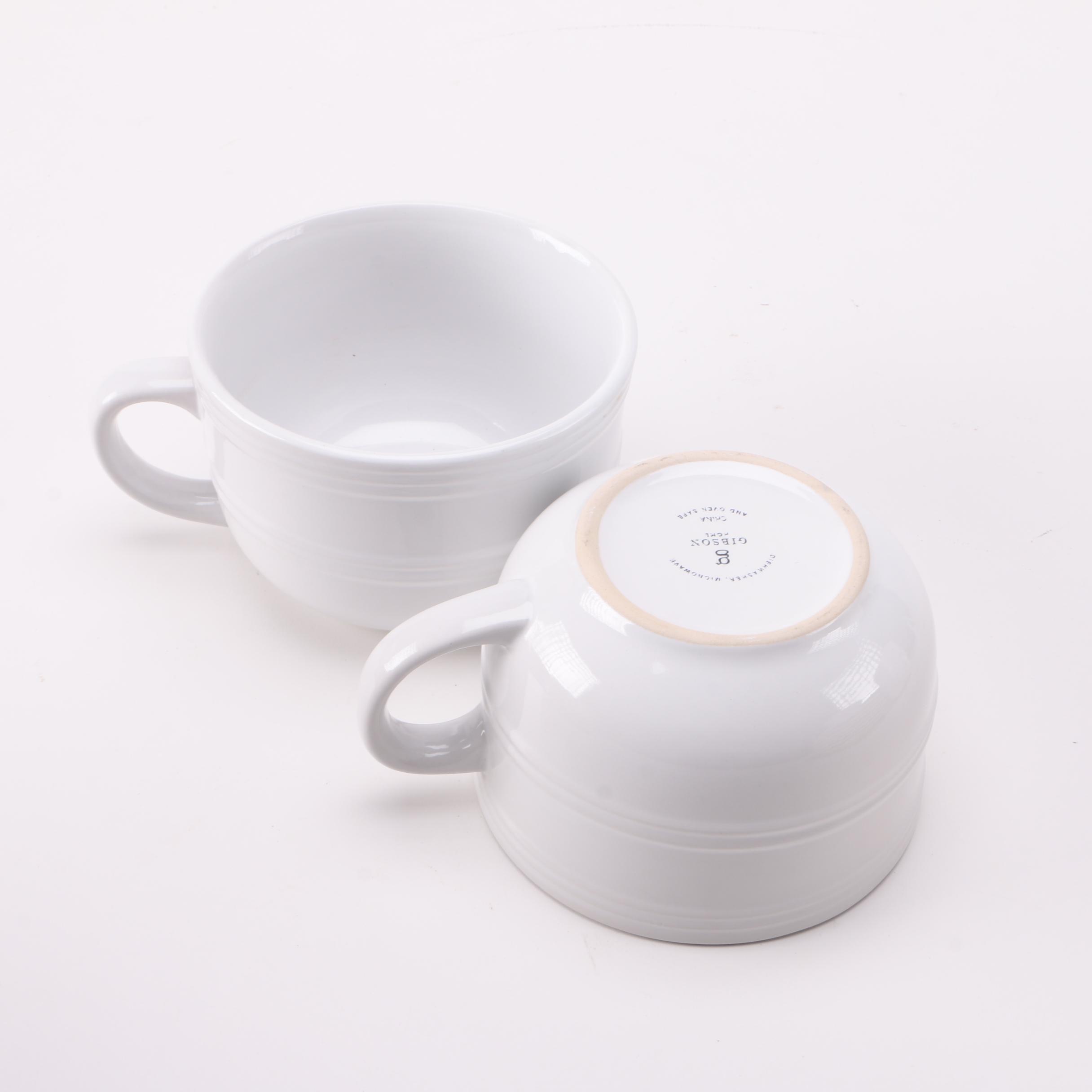 White Dinnerware Featuring Pottery Barn "Emma" and Gail Pittman "Siena Acorns"