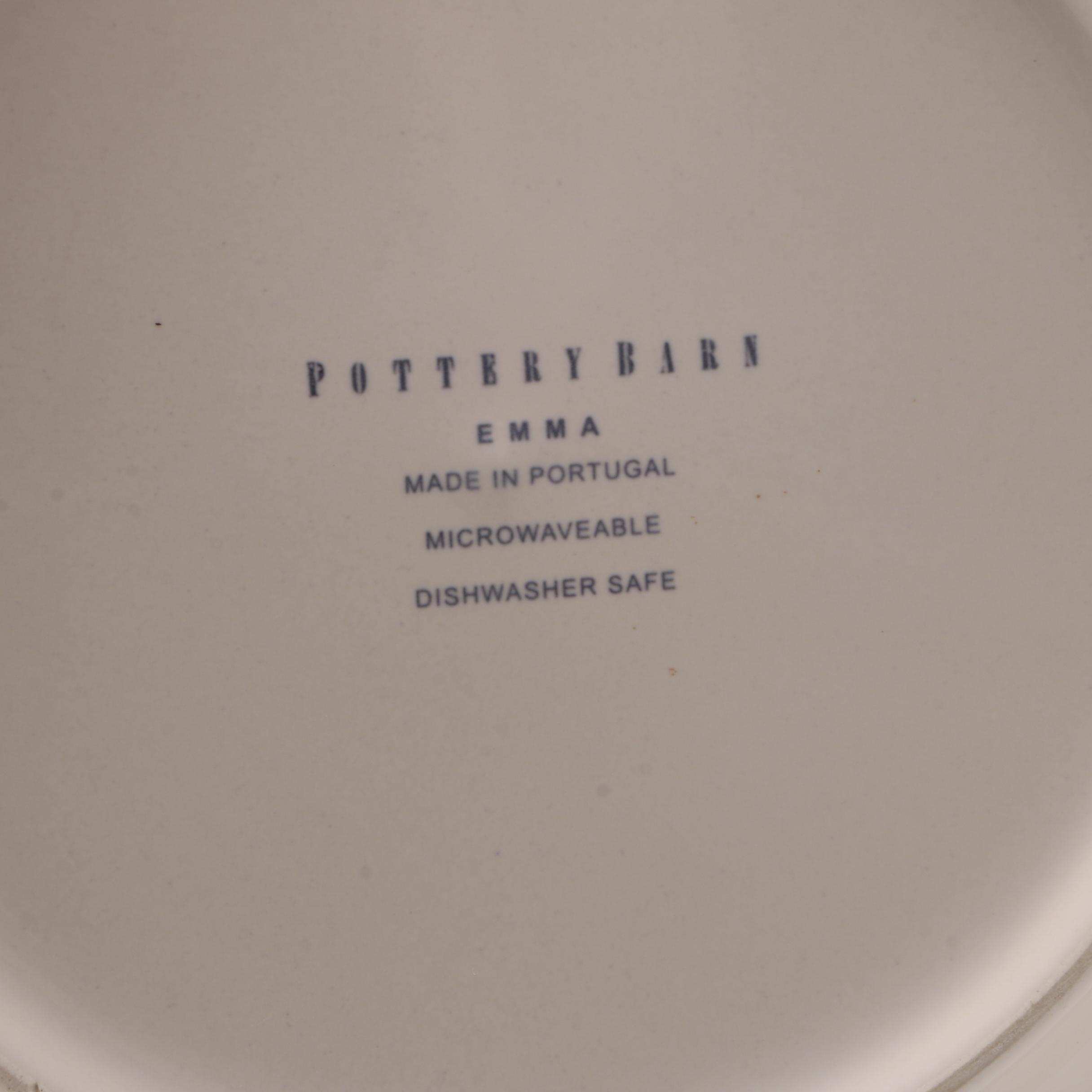 White Dinnerware Featuring Pottery Barn "Emma" and Gail Pittman "Siena Acorns"