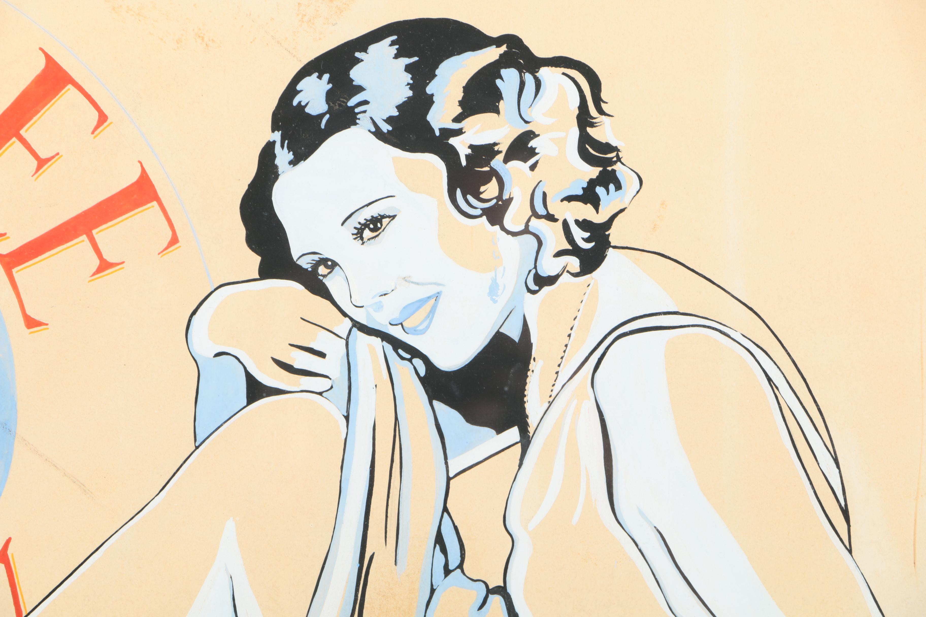 Max Baker Gouache Painting "Betty Lee Hosiery"