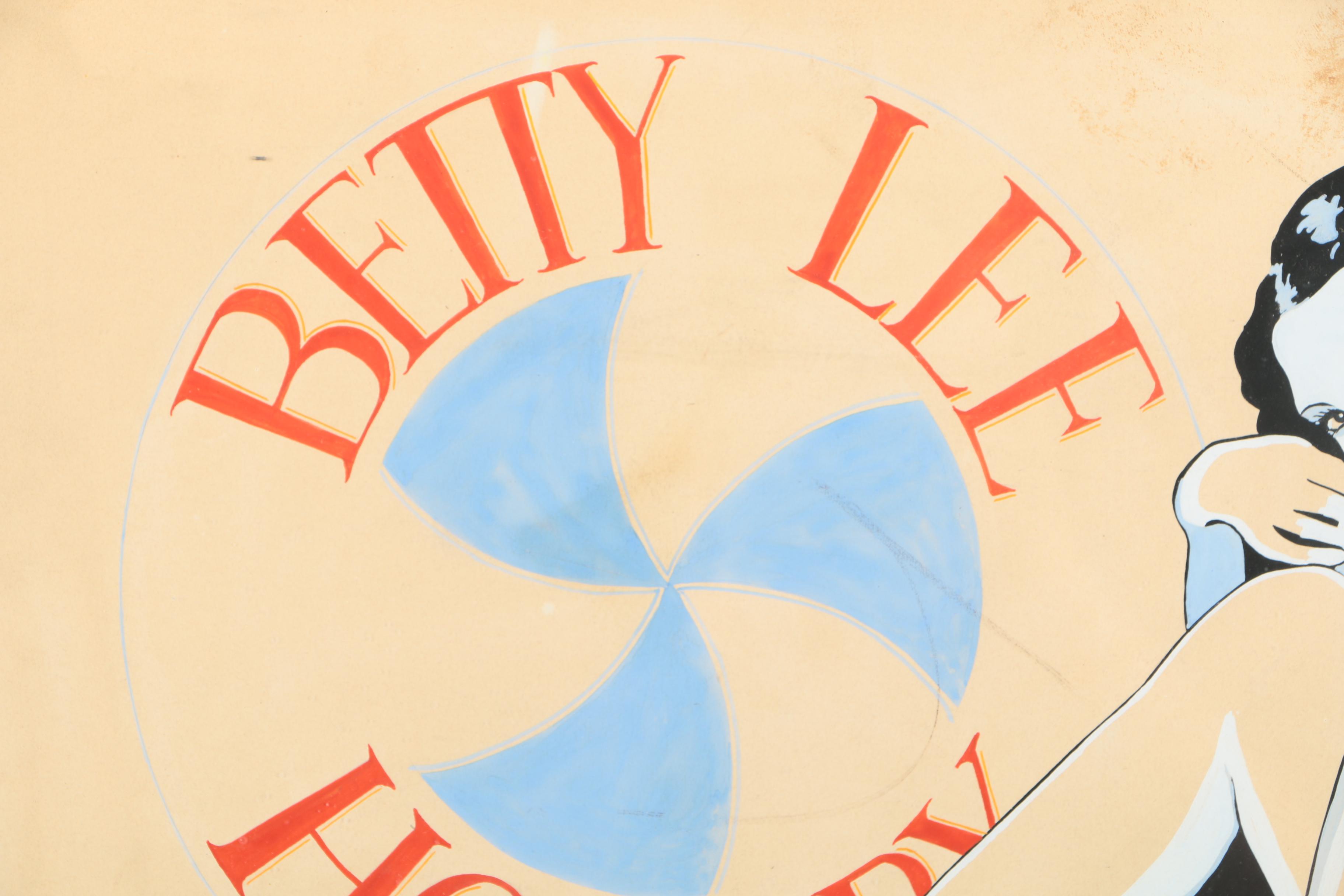 Max Baker Gouache Painting "Betty Lee Hosiery"
