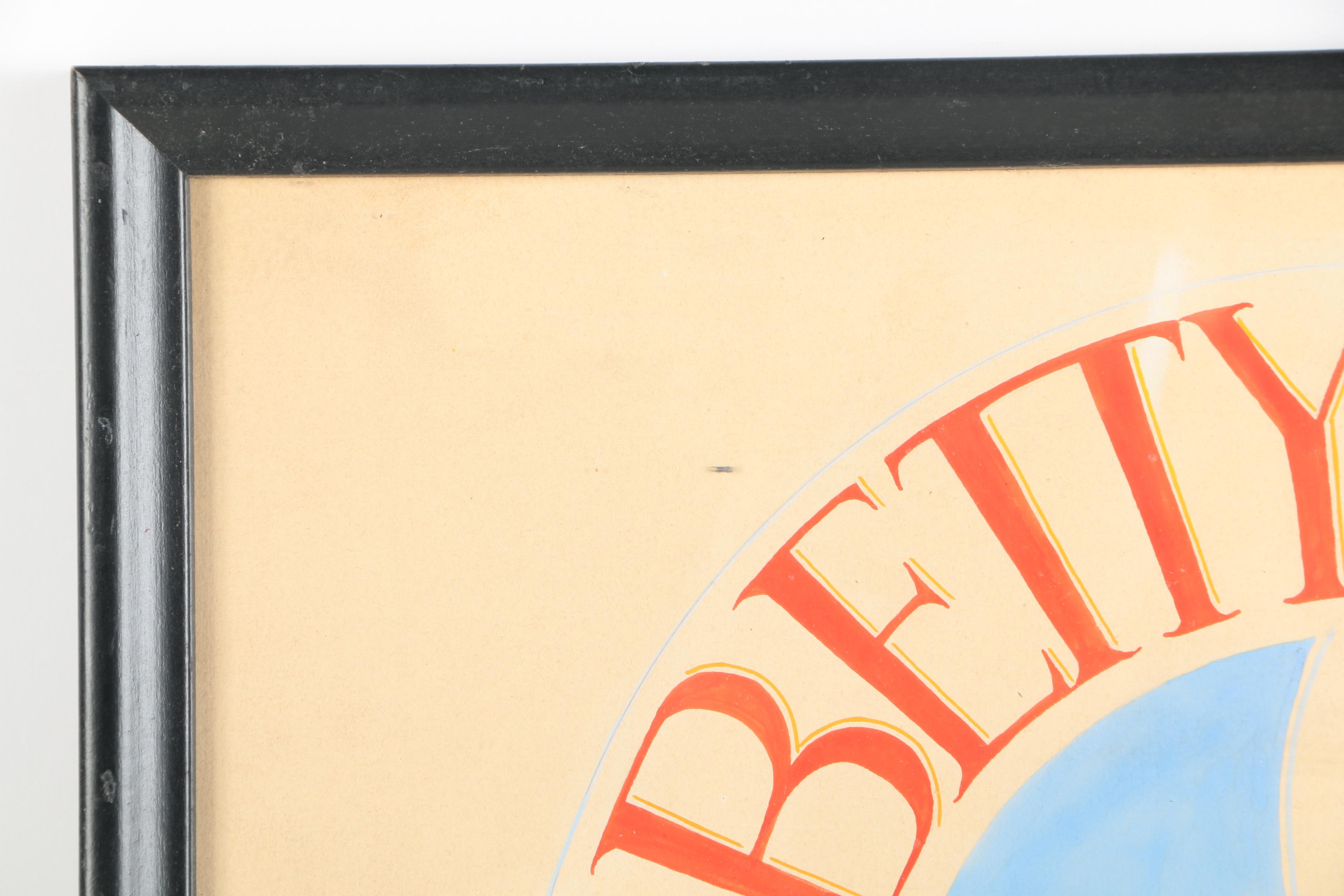 Max Baker Gouache Painting "Betty Lee Hosiery"