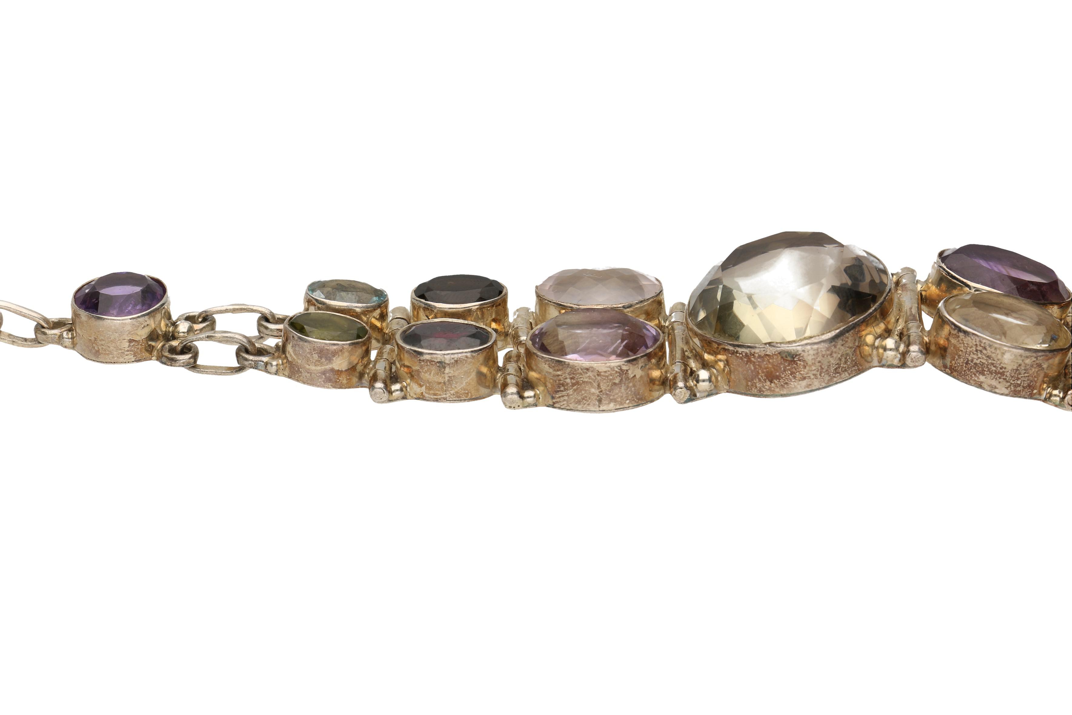 Sterling Silver and Gemstone Bracelet