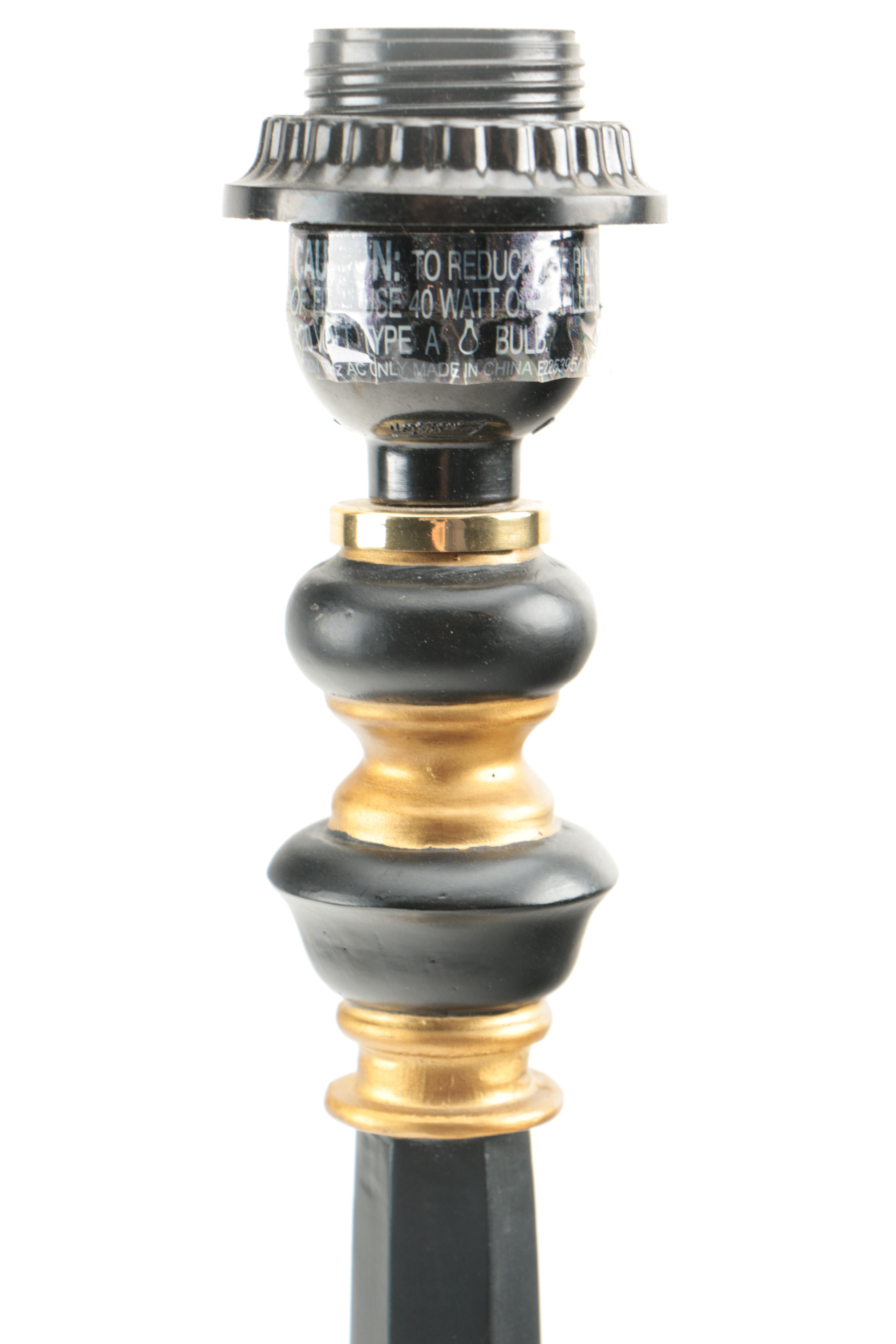 Mid Century Style Black and Gold Table Lamps