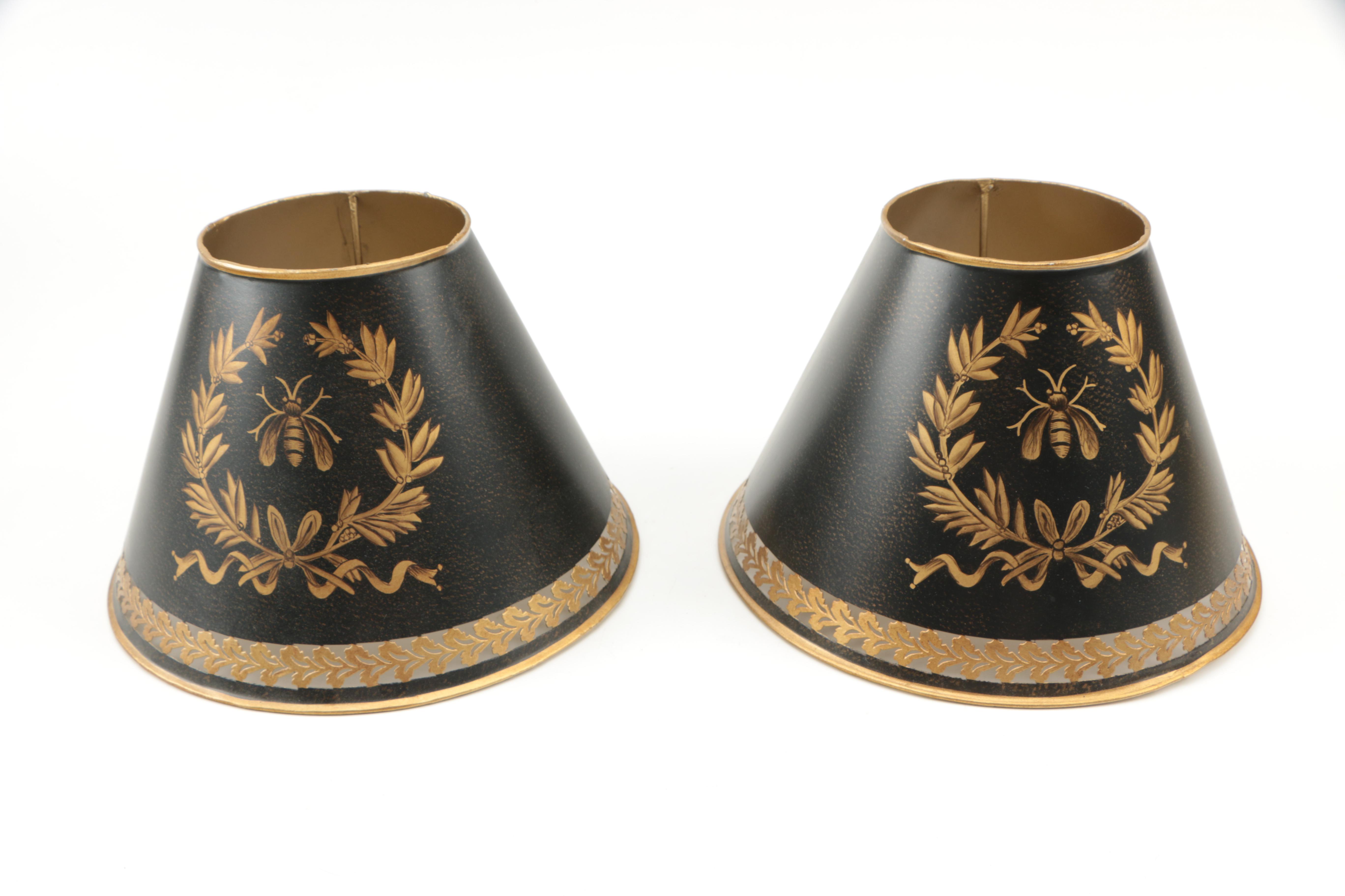 Mid Century Style Black and Gold Table Lamps