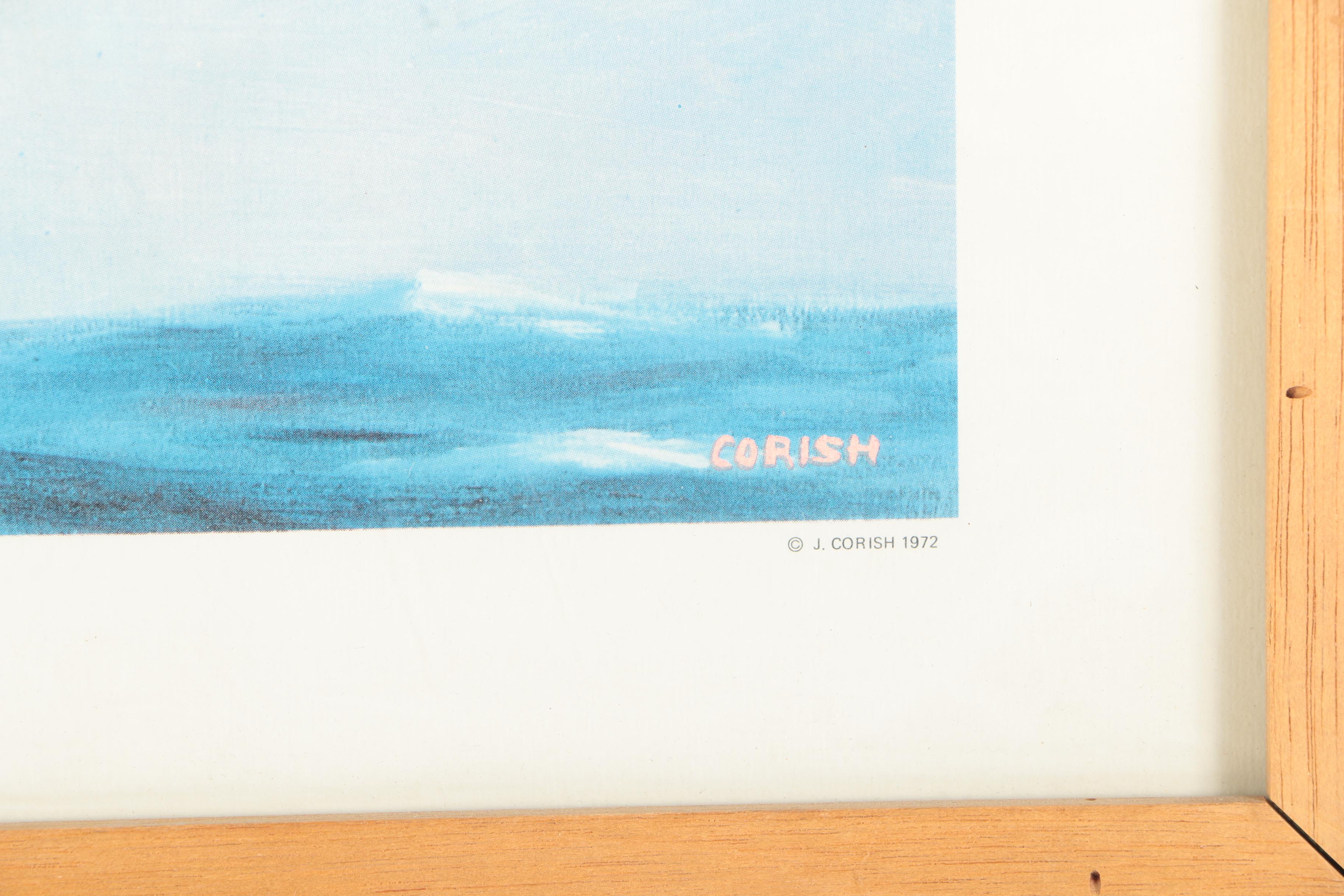 J. Corish Offset Lithograph "U.S.S. Constitution"