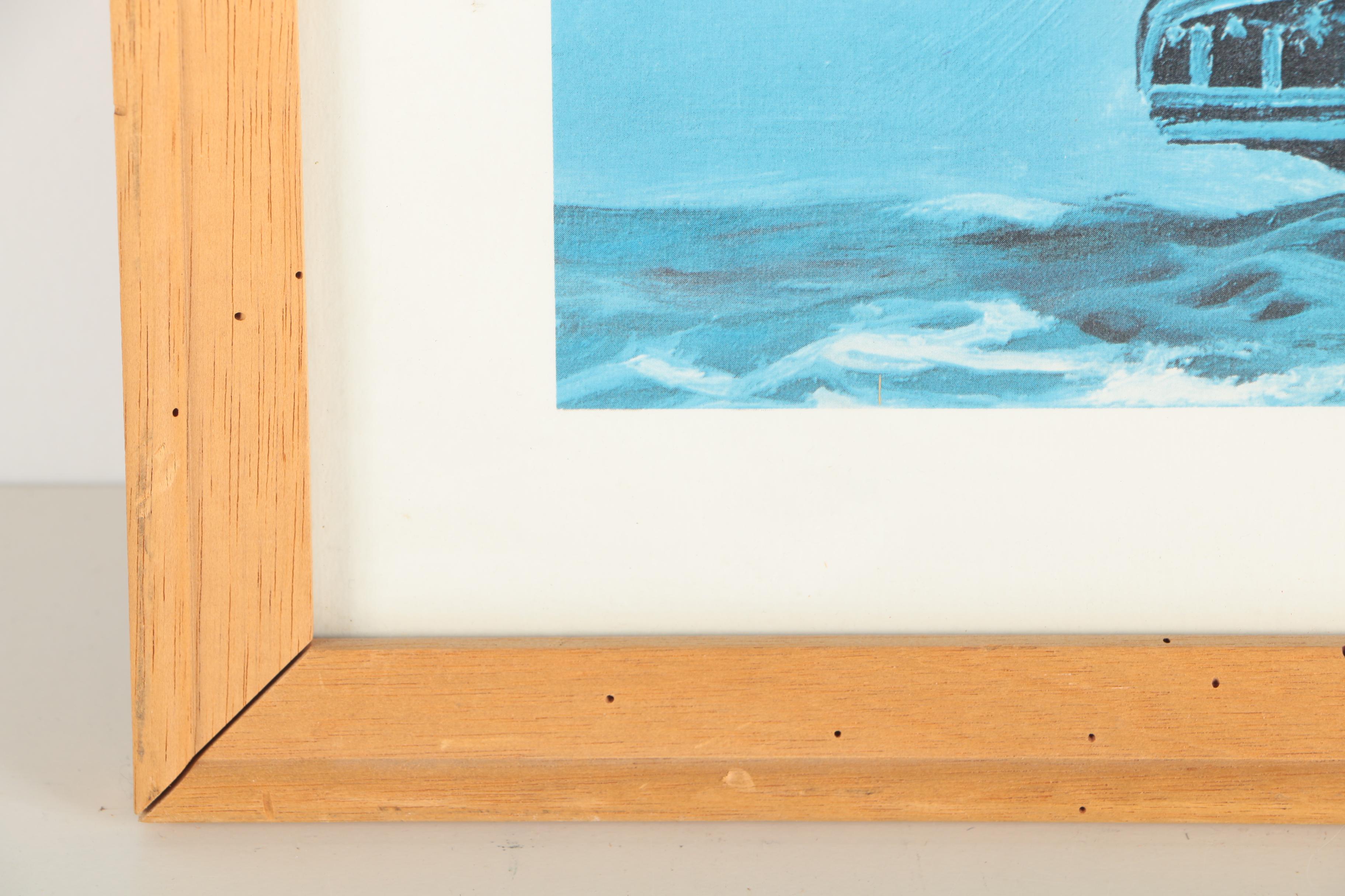 J. Corish Offset Lithograph "U.S.S. Constitution"