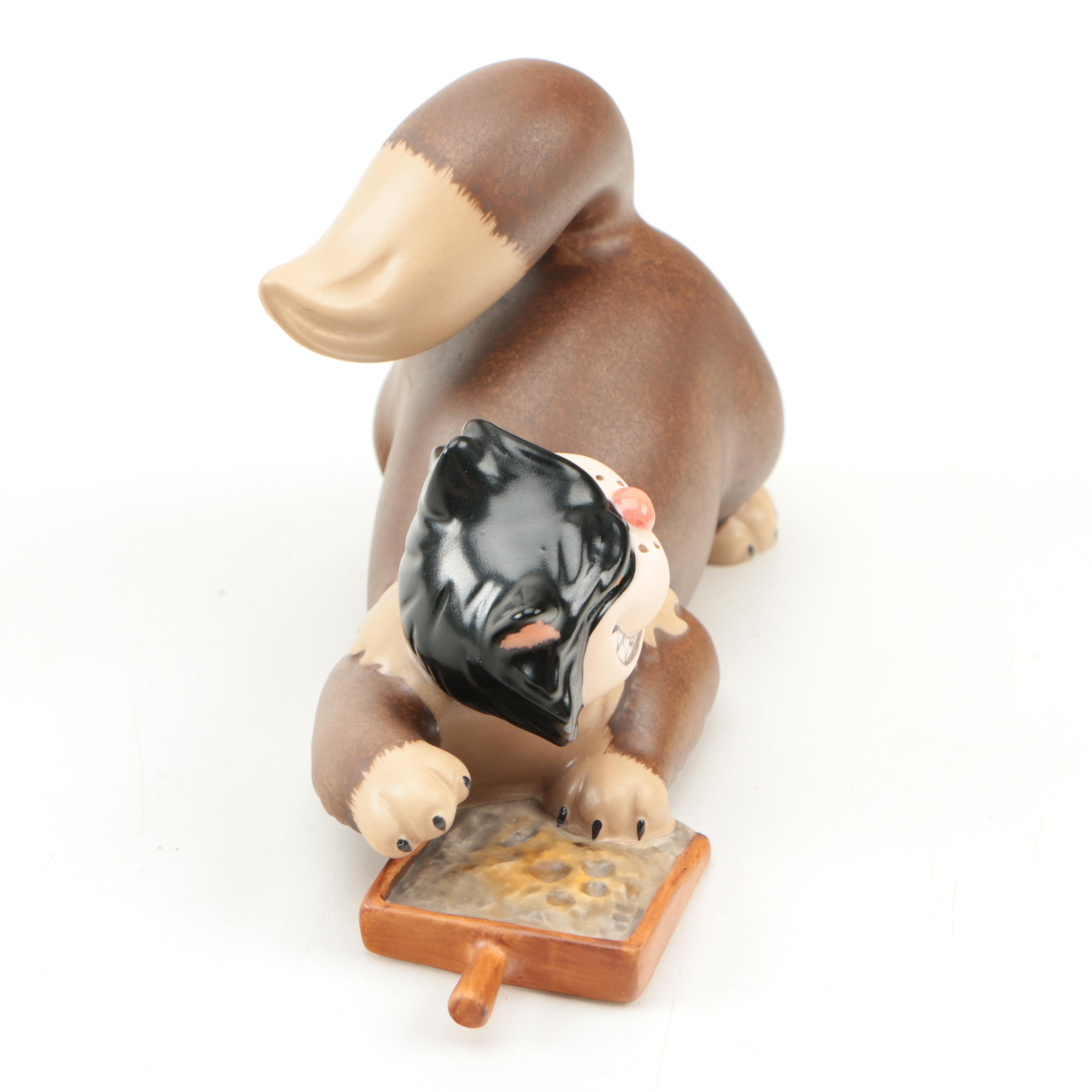 Wal Disney Classics Collection Ceramic Figurines Lucifer and Flower