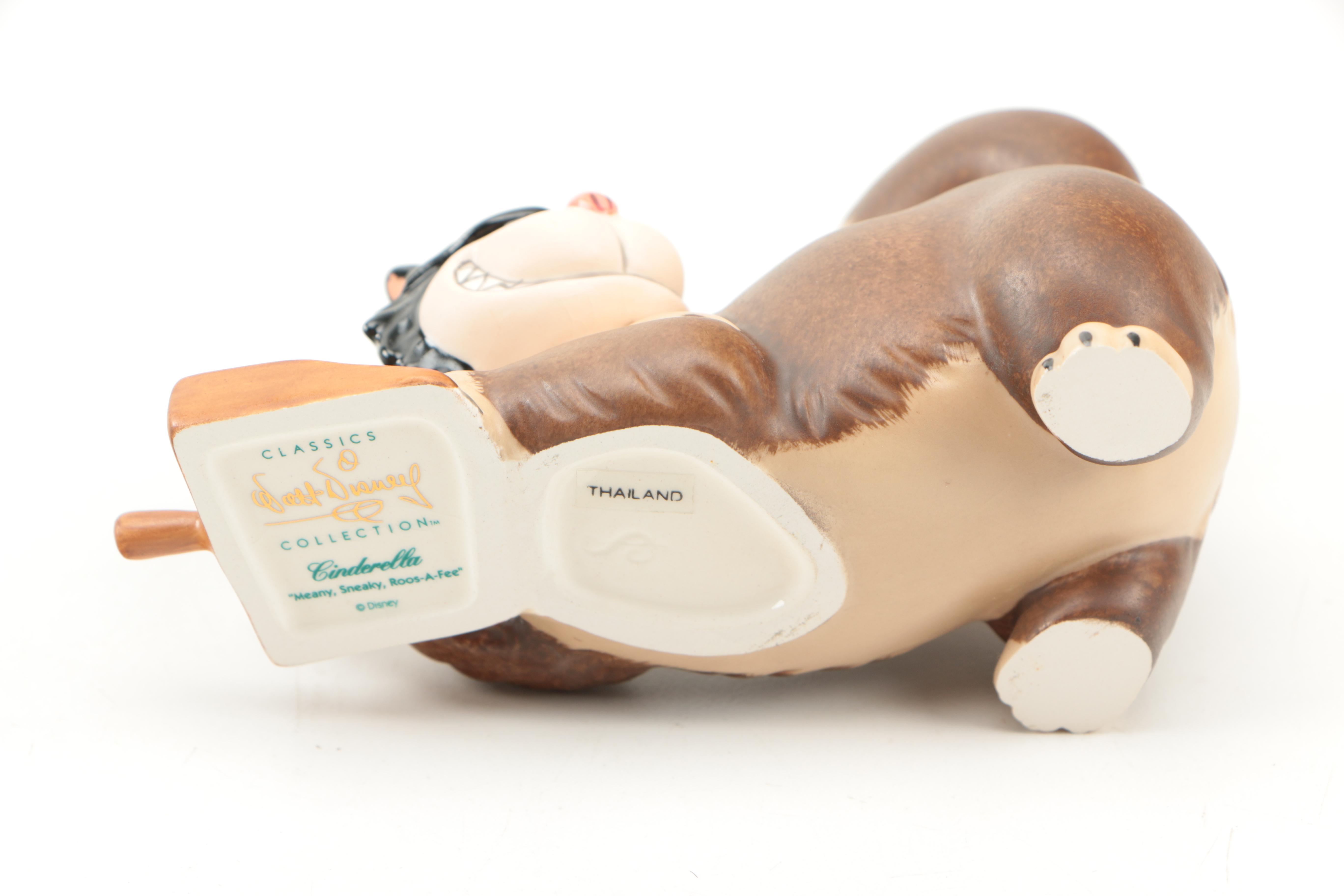 Wal Disney Classics Collection Ceramic Figurines Lucifer and Flower