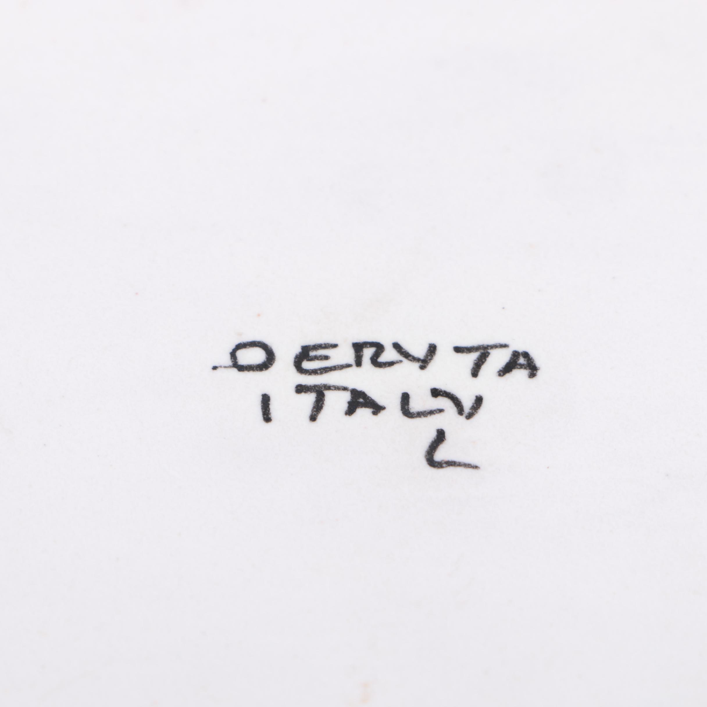 Decorative Dertua Hand Painted Italian Ceramic Container