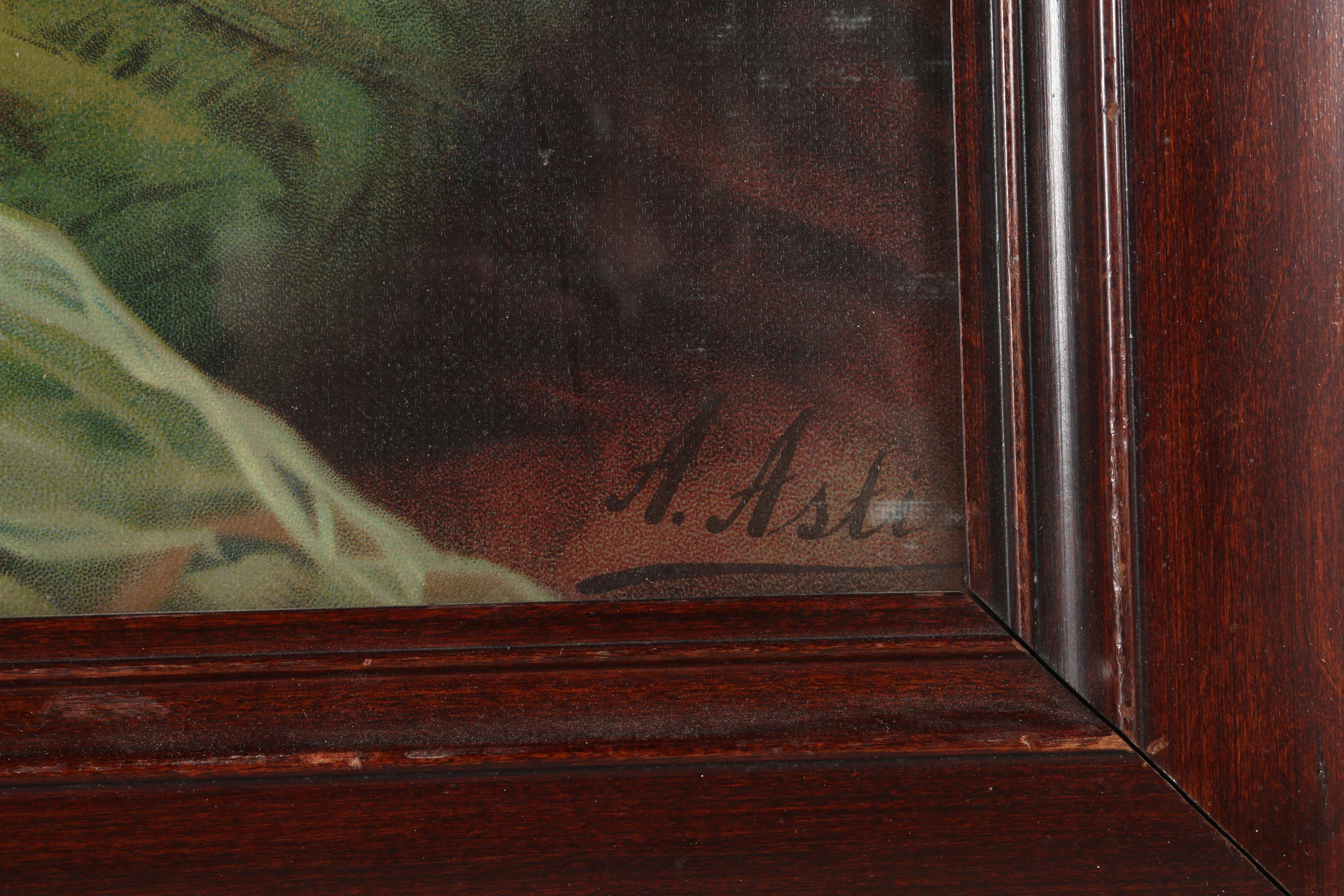 Chromolithograph after Angelo Asti Portrait of a Woman