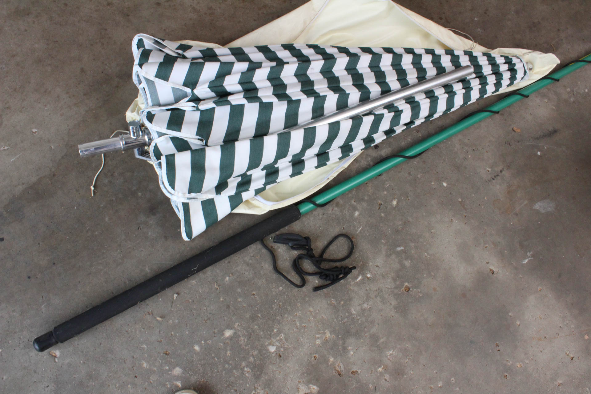 Garden Tools , Vintage 2 Hand Saw and Umbrella