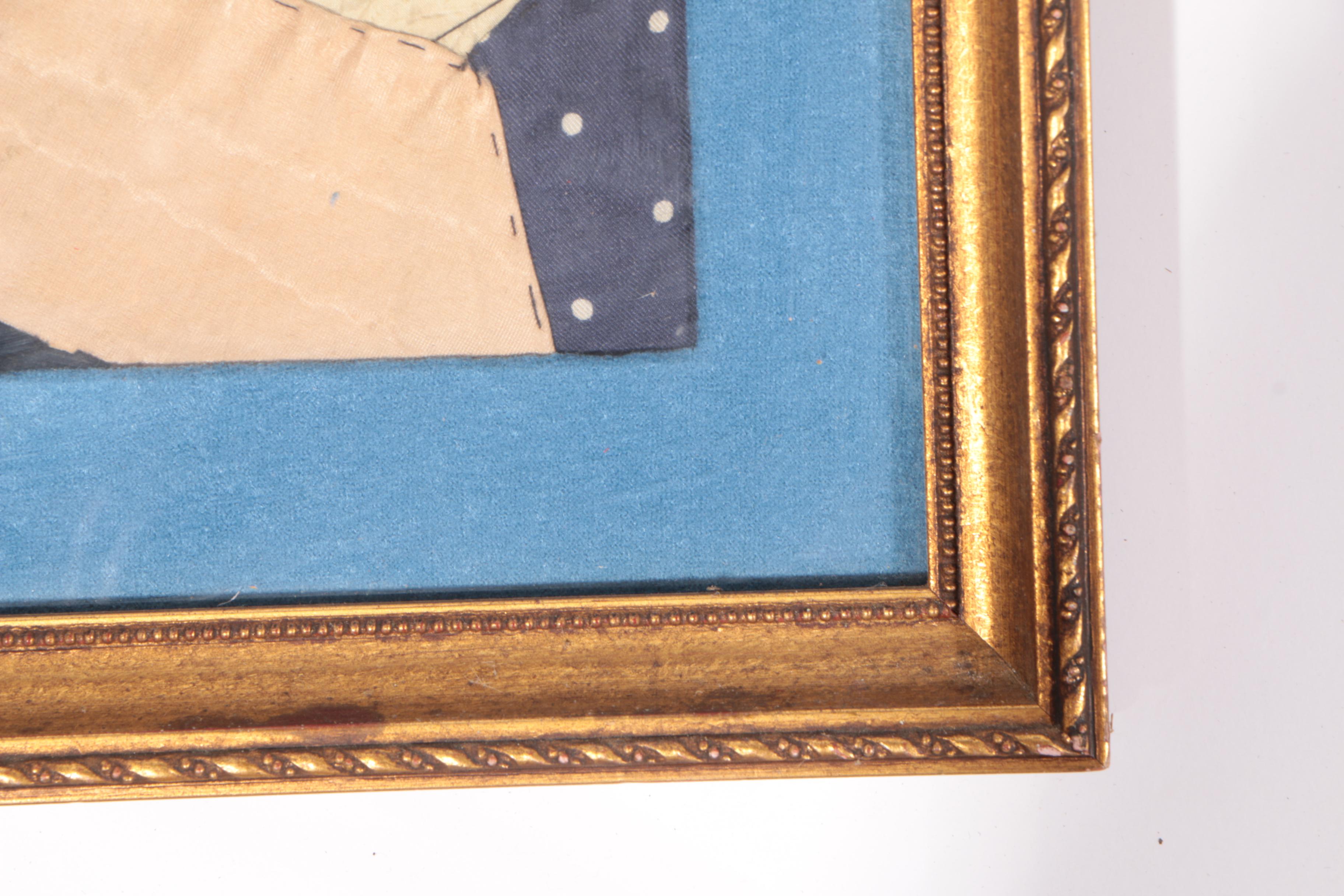 Framed Crazy Quilt Panels and Trumeau Mirror