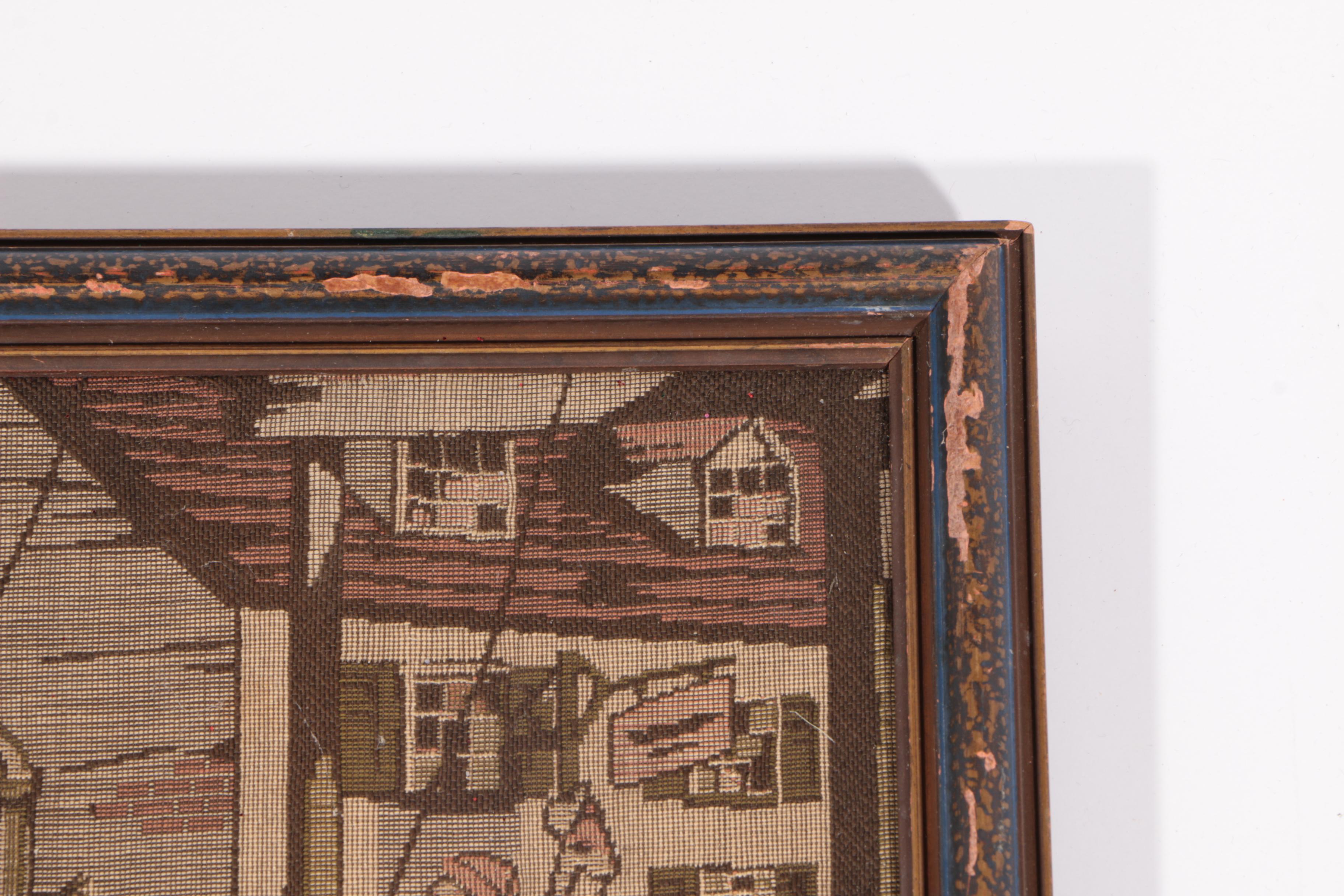 Framed Crazy Quilt Panels and Trumeau Mirror