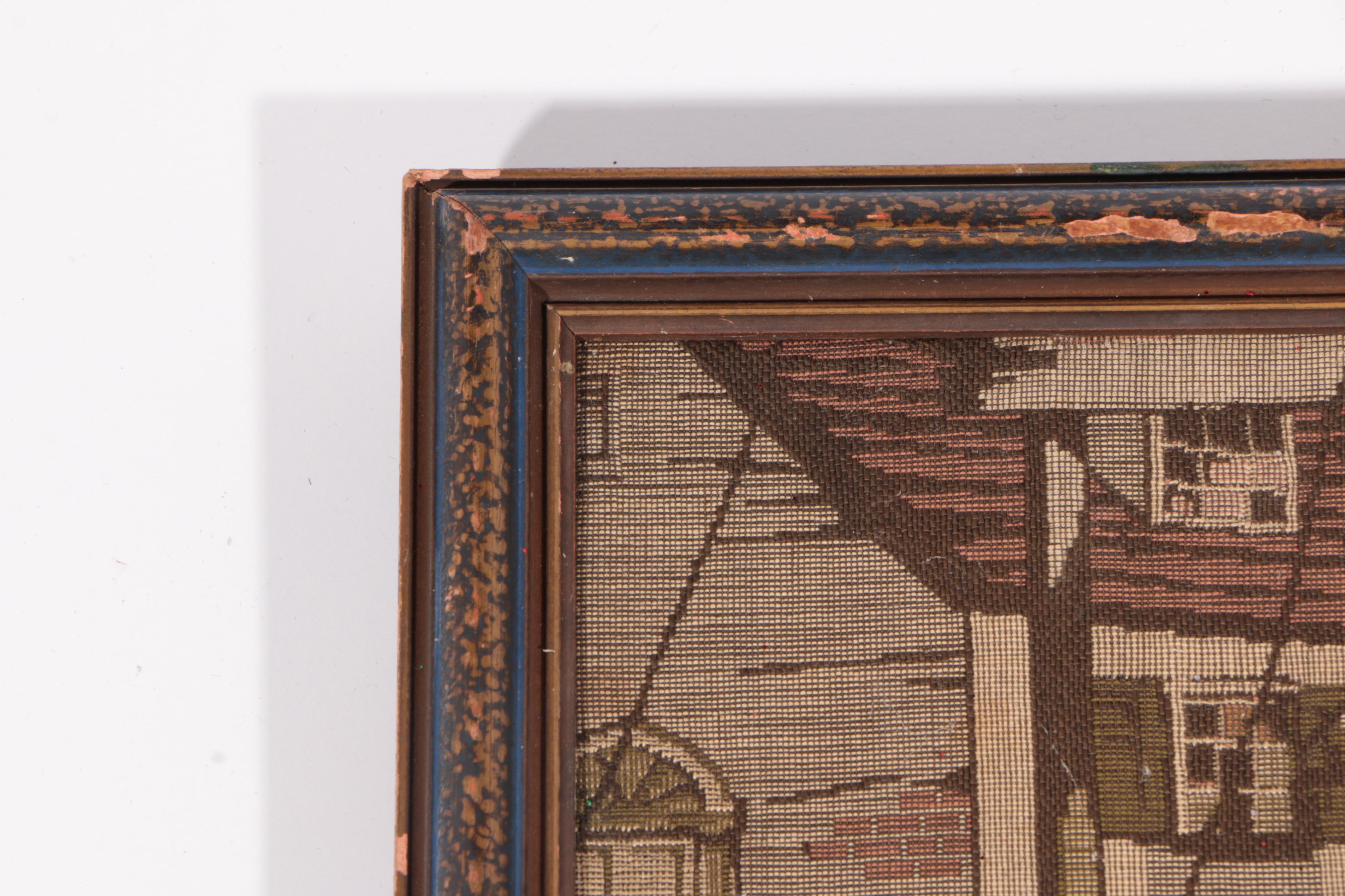 Framed Crazy Quilt Panels and Trumeau Mirror