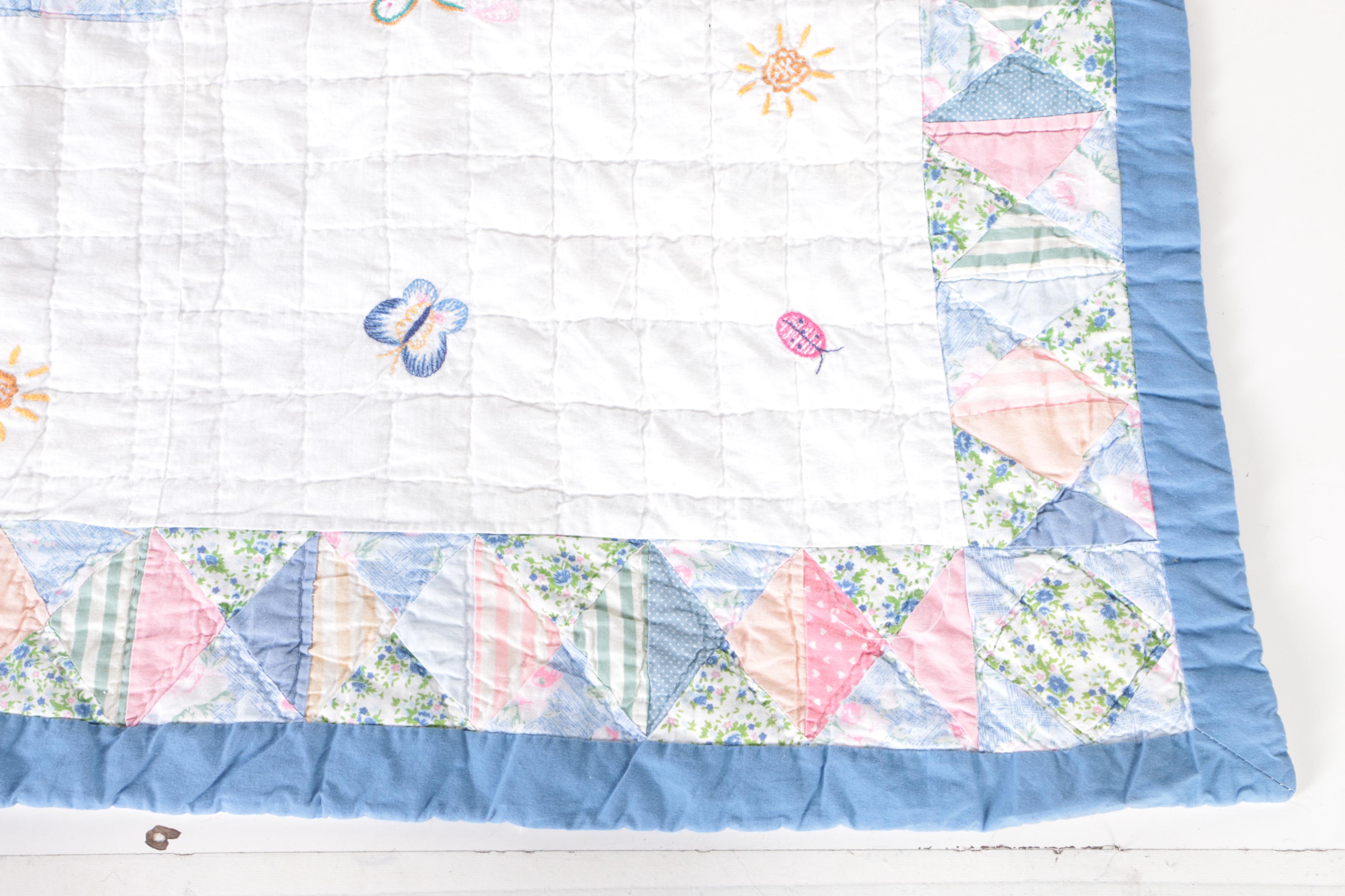 Machine Made Floral Quilts