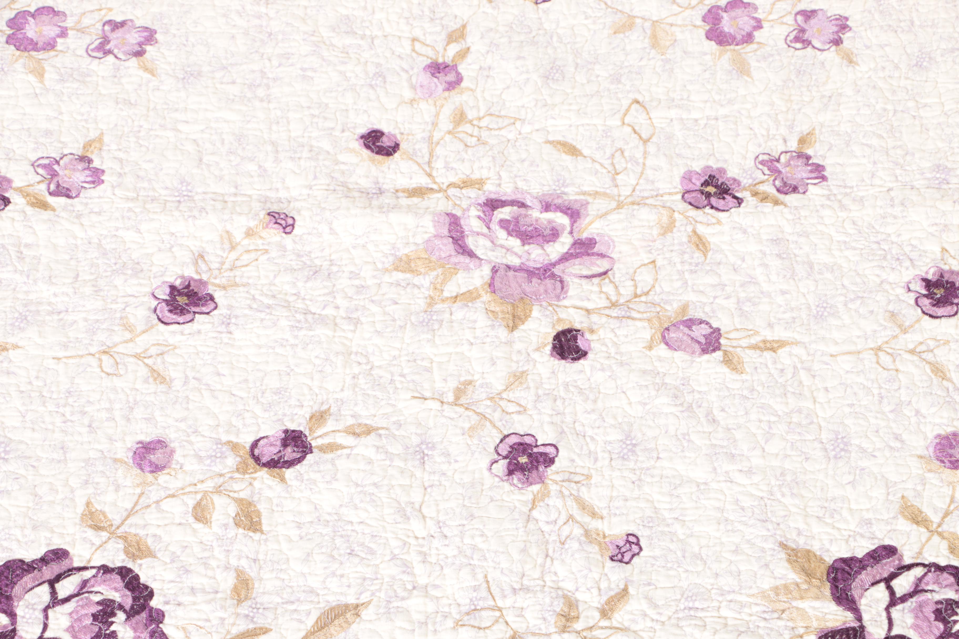 Machine Made Floral Quilts