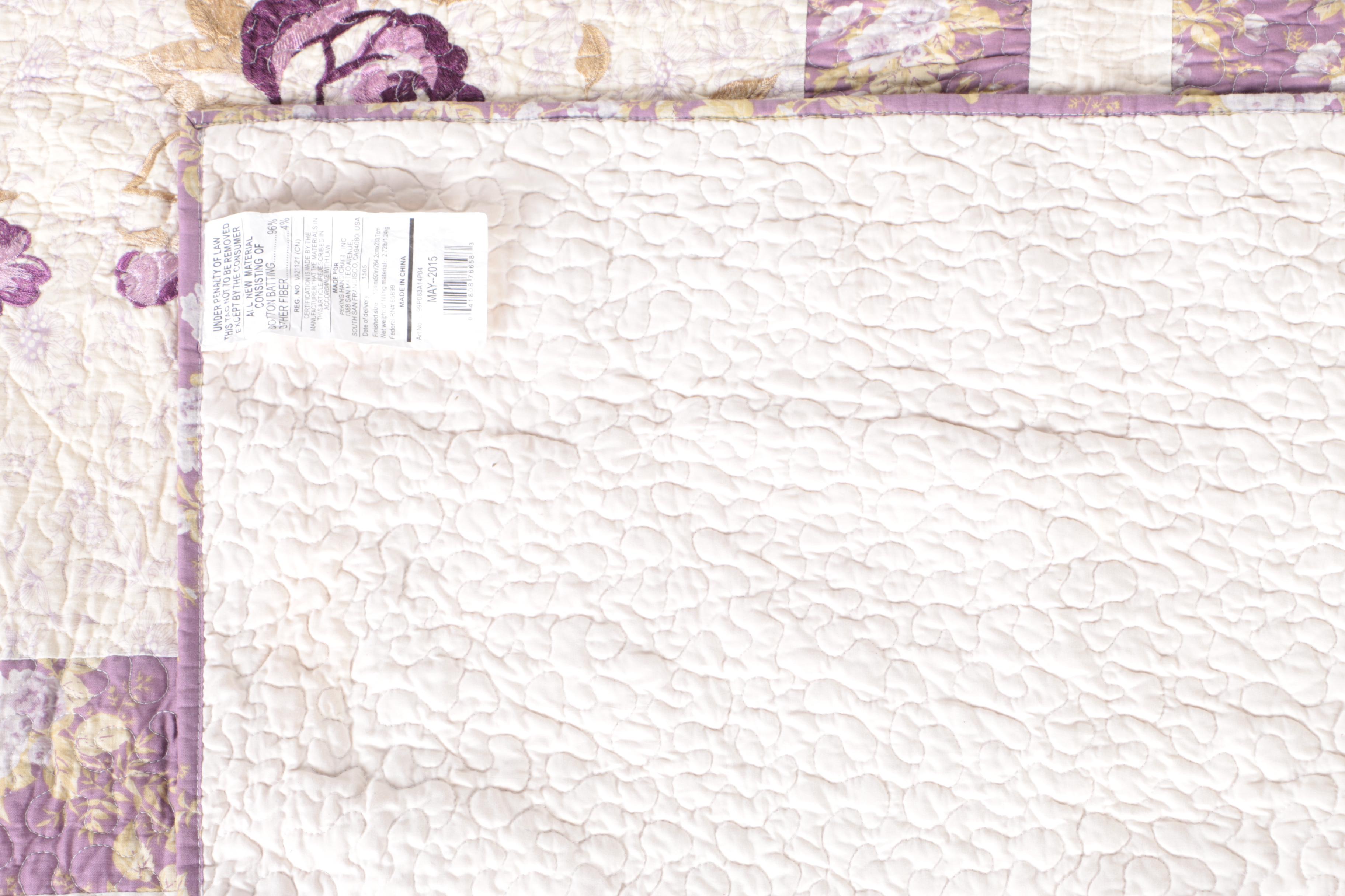 Machine Made Floral Quilts