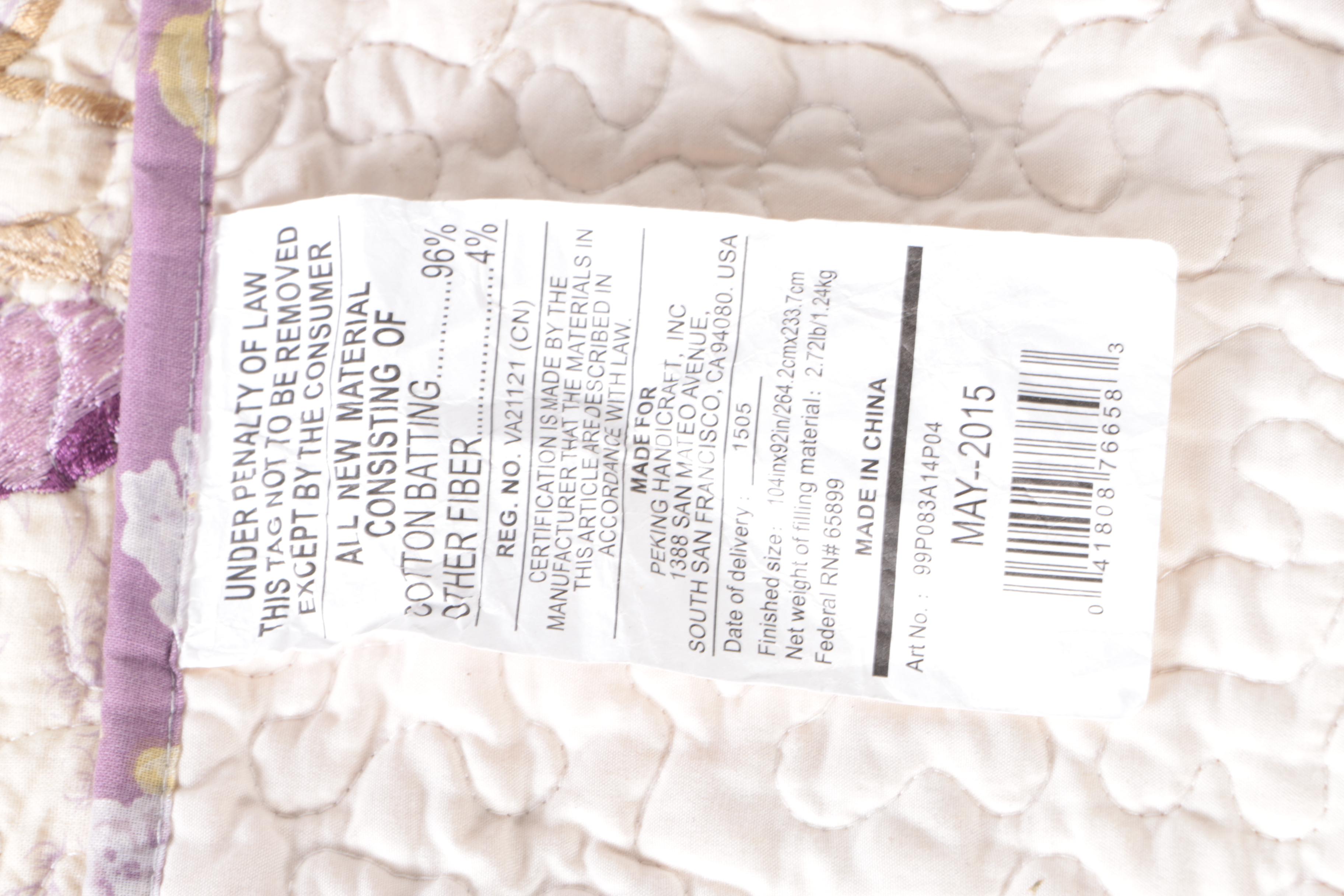 Machine Made Floral Quilts