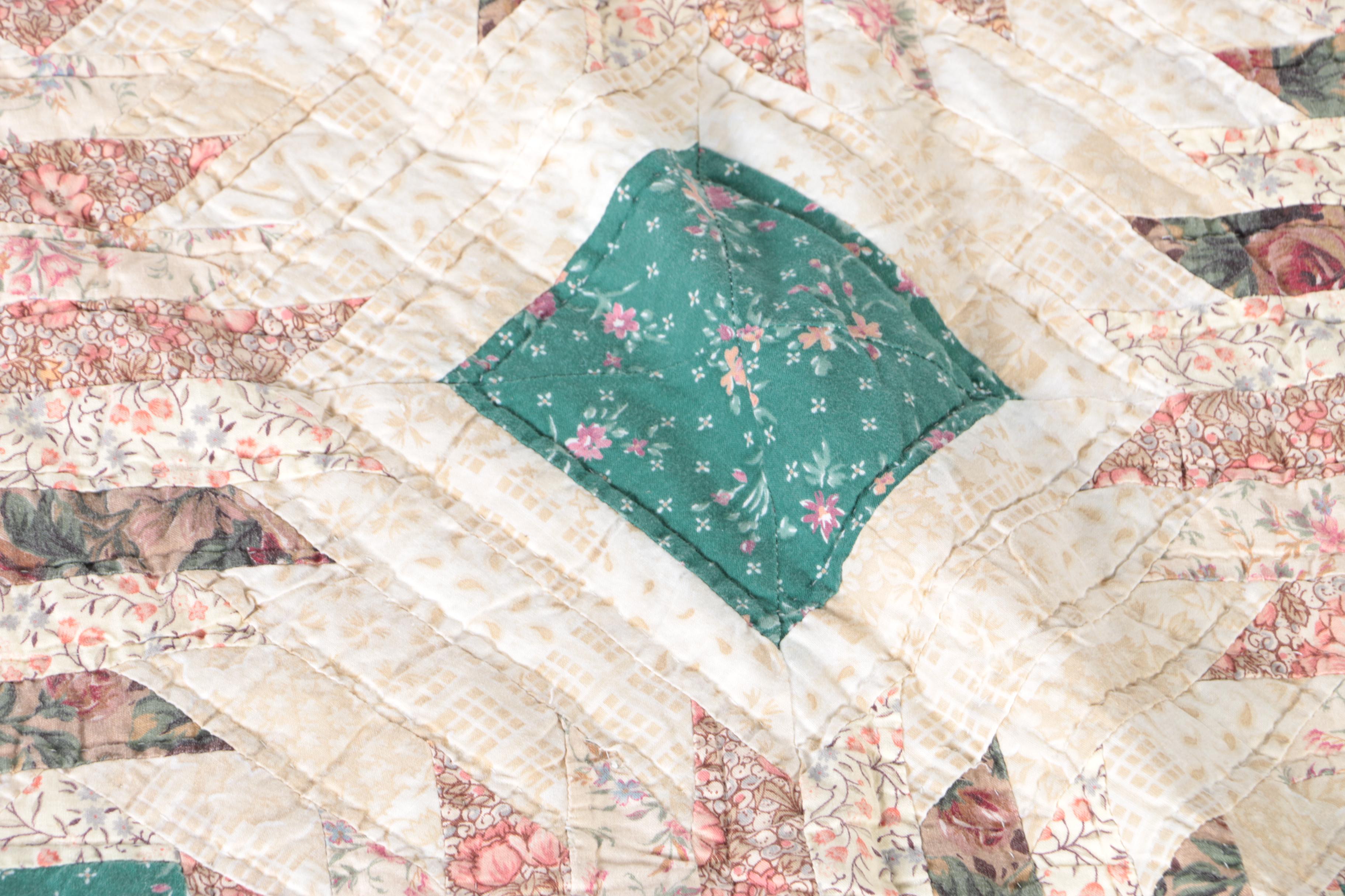 Machine Made Floral Quilts