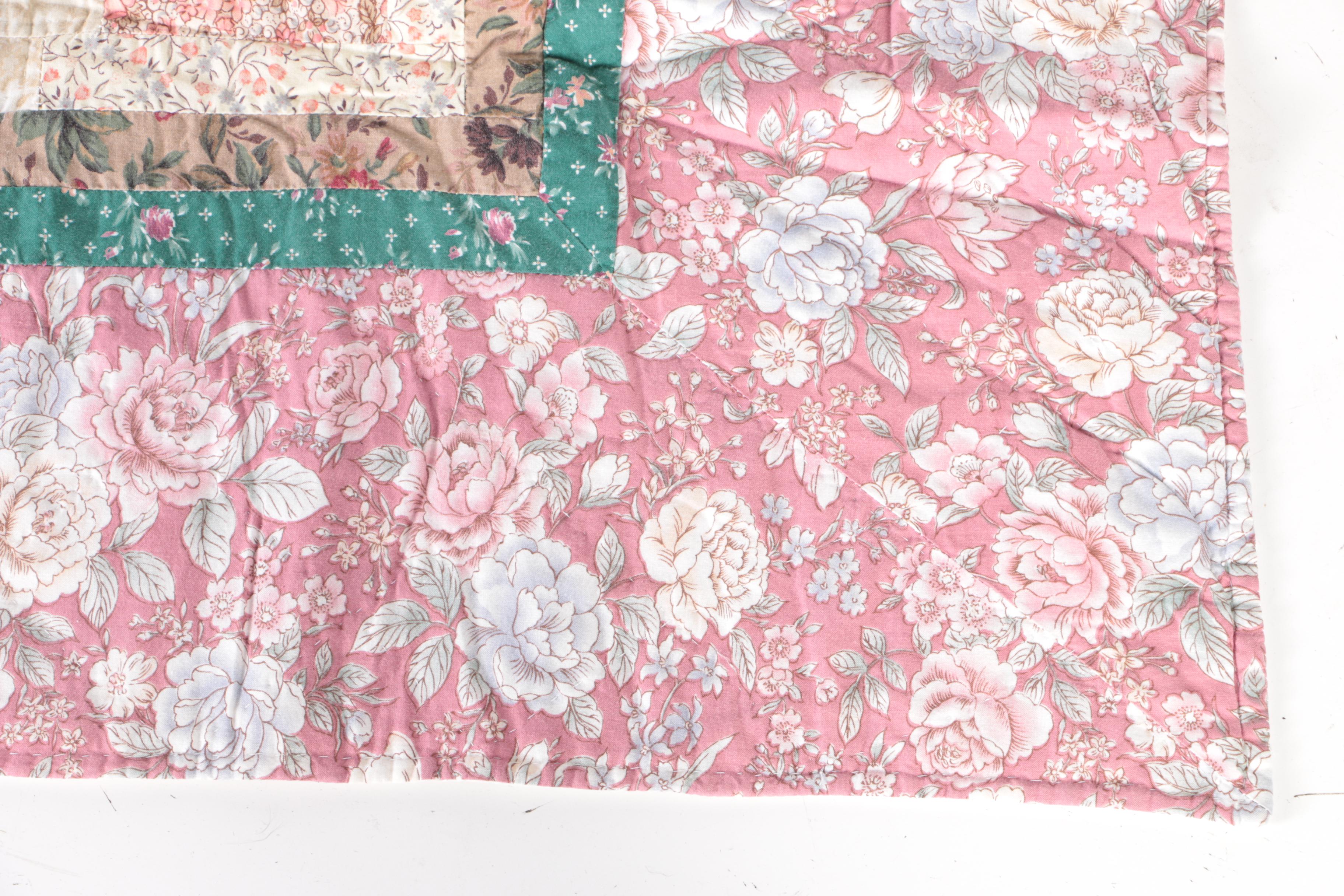 Machine Made Floral Quilts