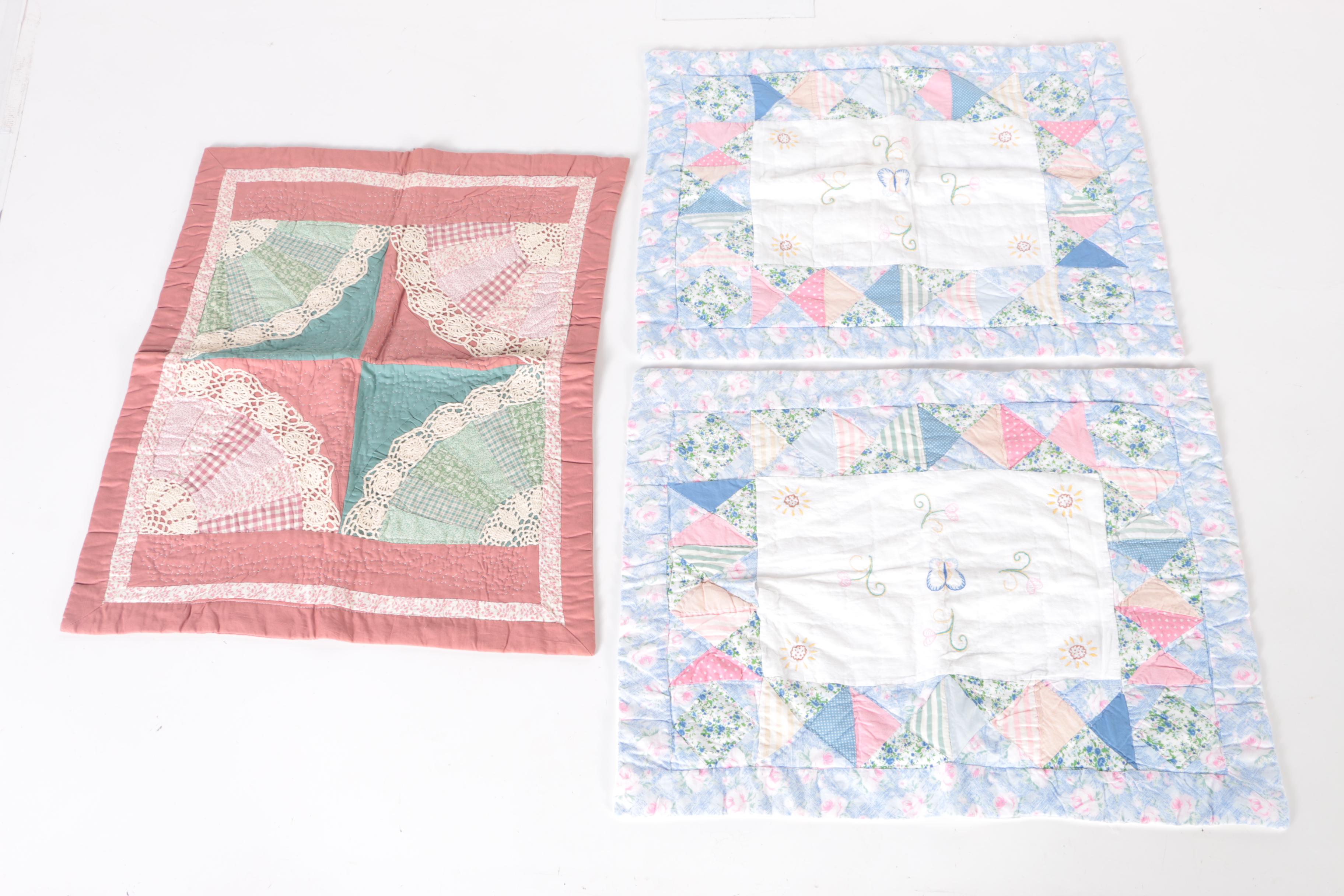 Machine Made Floral Quilts