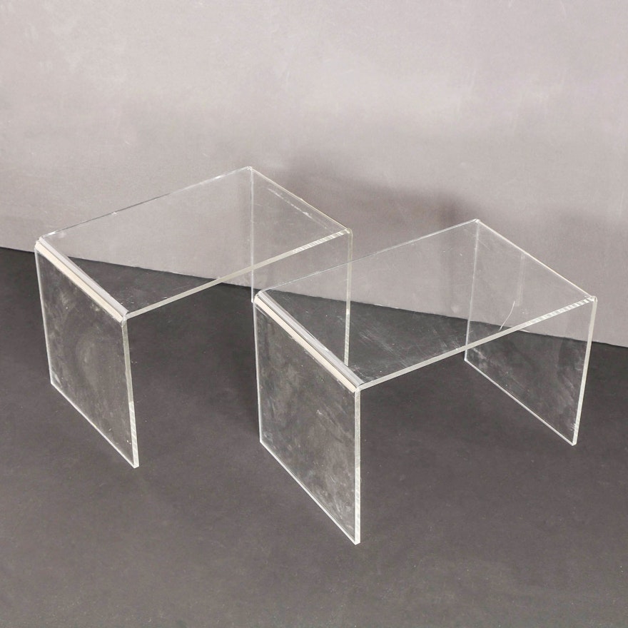 Clear Acrylic Side Tables