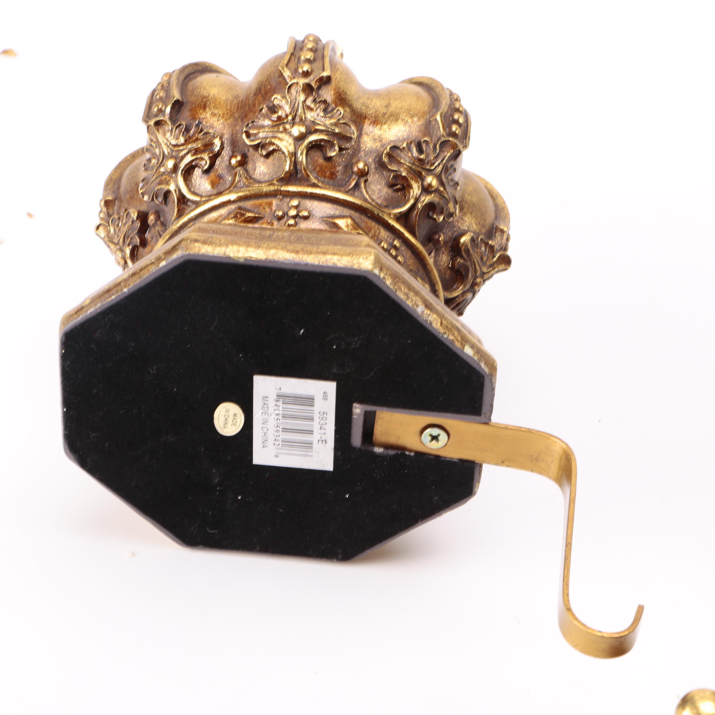 Gold Tone Mantel Christmas Stocking Hangers