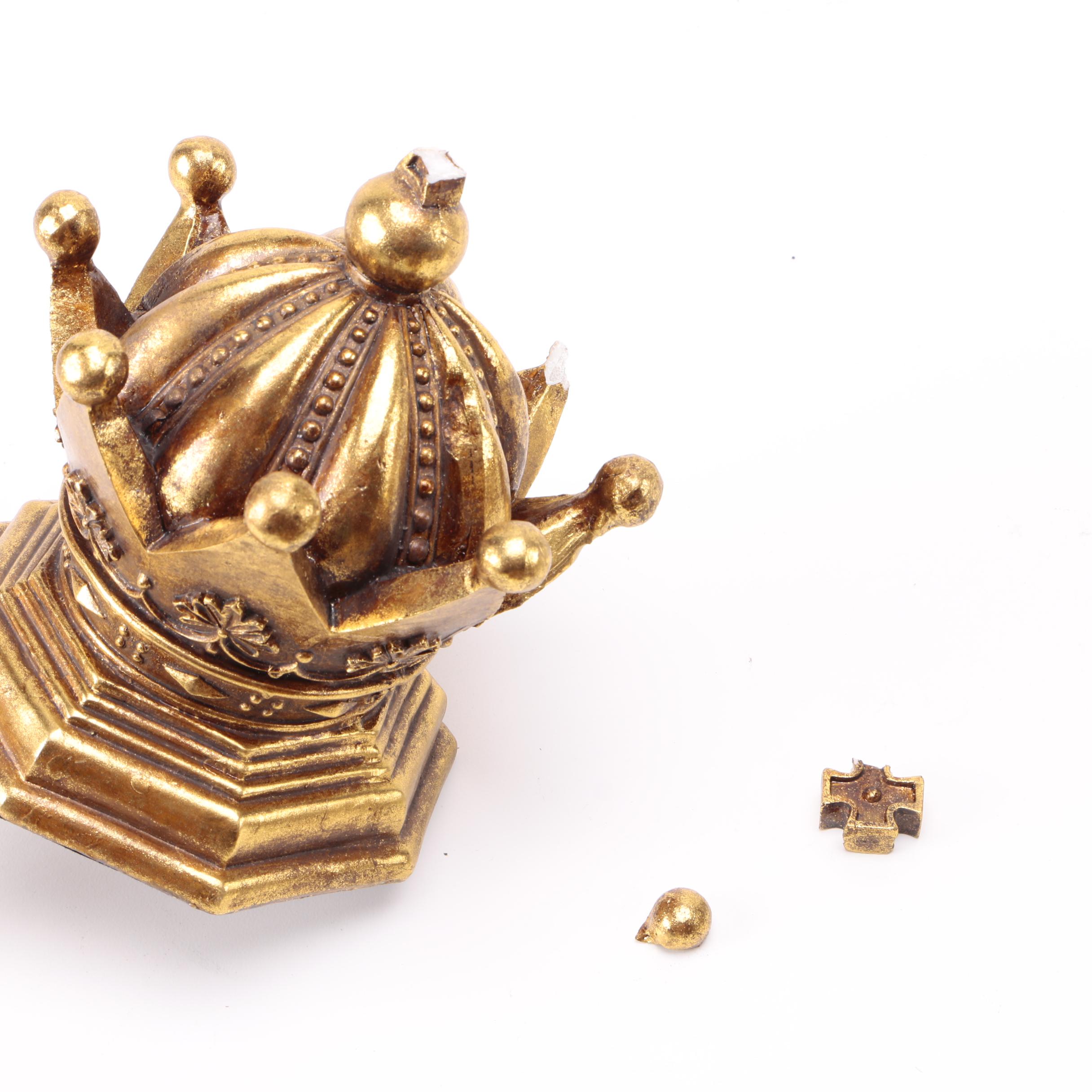 Gold Tone Mantel Christmas Stocking Hangers