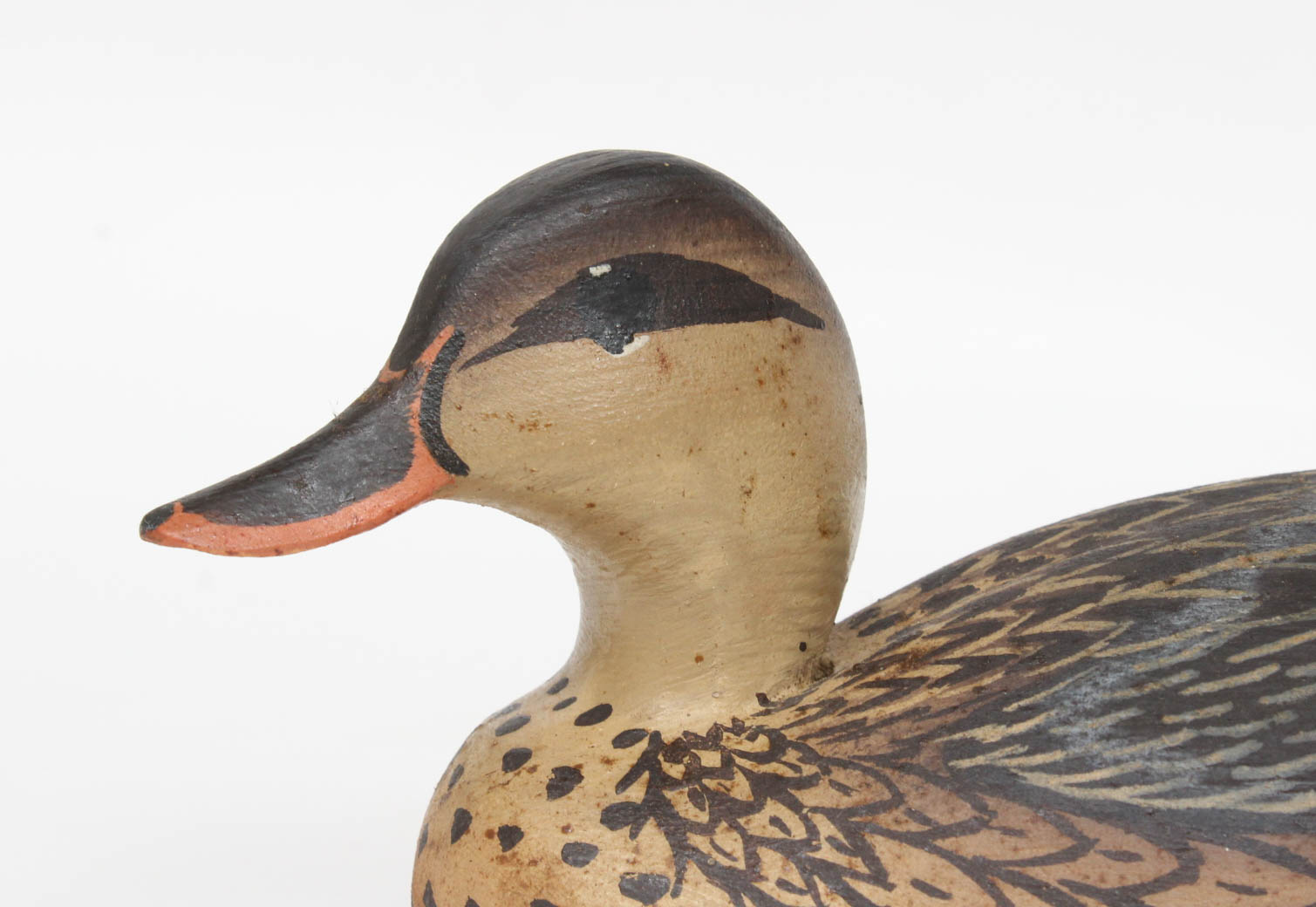Hand-Carved and Painted Mallard Hen Duck Decoy