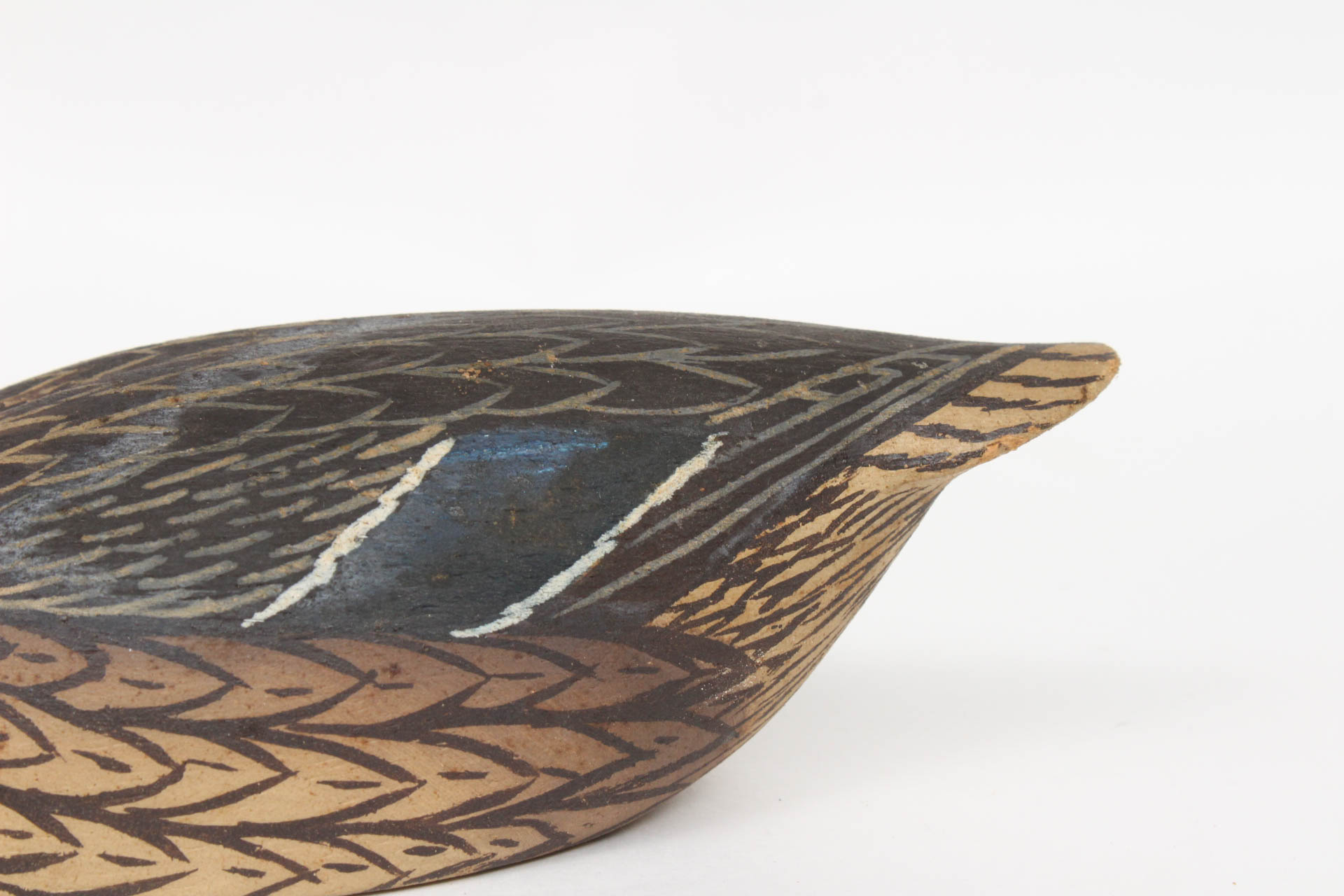 Hand-Carved and Painted Mallard Hen Duck Decoy