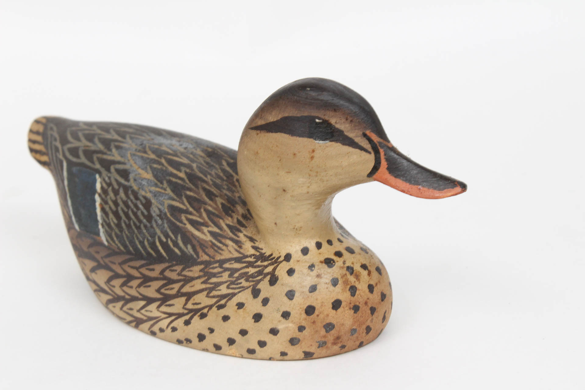 Hand-Carved and Painted Mallard Hen Duck Decoy