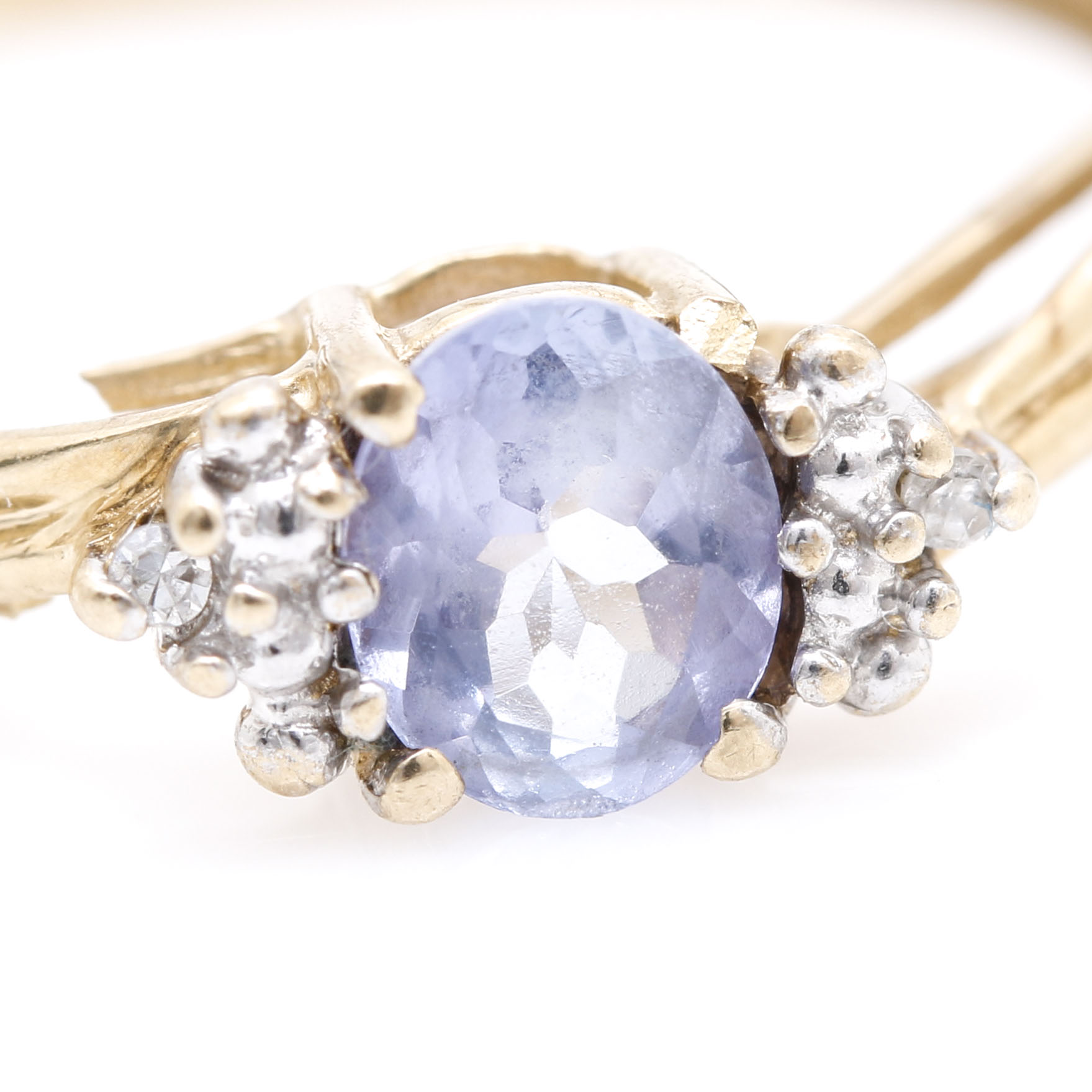 10K Gold Tanzanite and Diamond Rings
