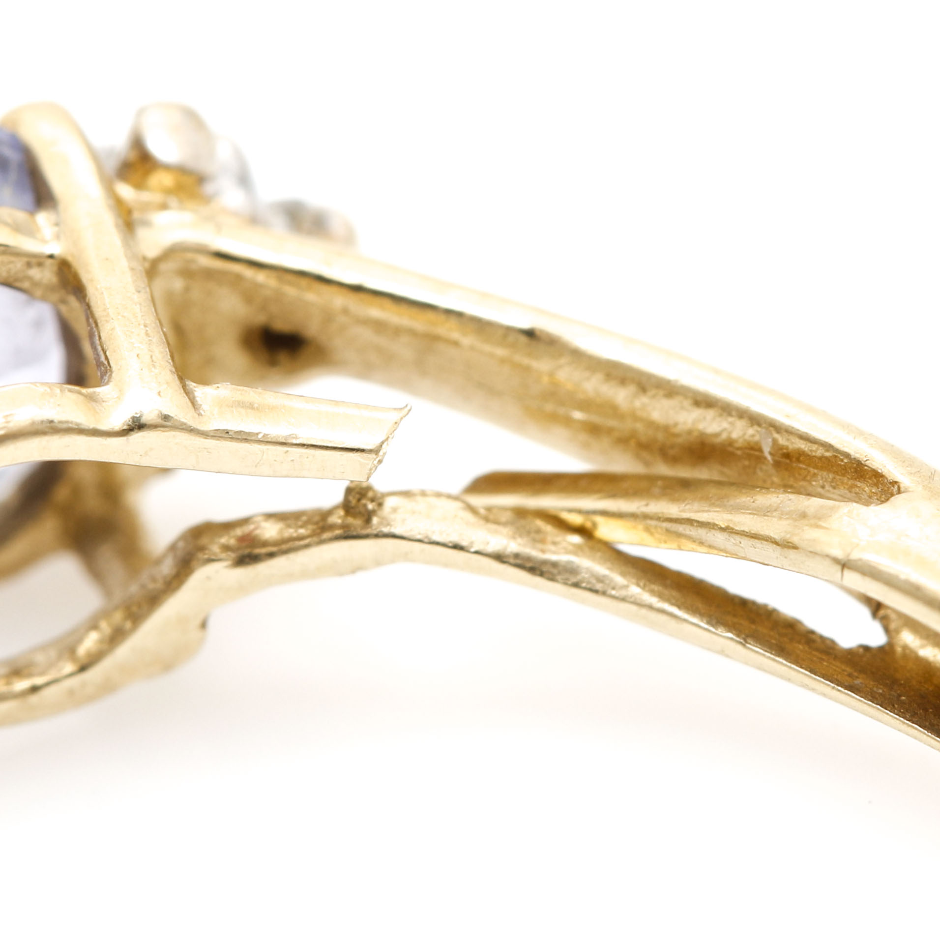 10K Gold Tanzanite and Diamond Rings