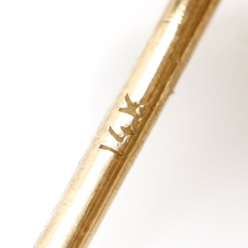 14K Two Tone Gold Half Hoop Earrings