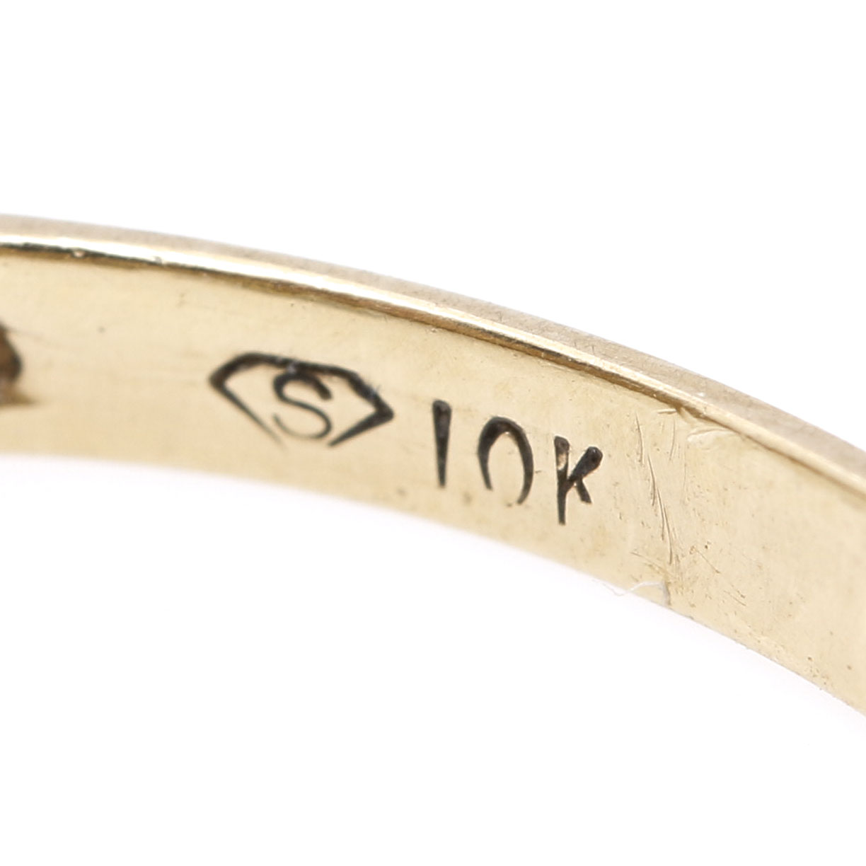 10K Yellow Gold Emerald and Diamond Ring