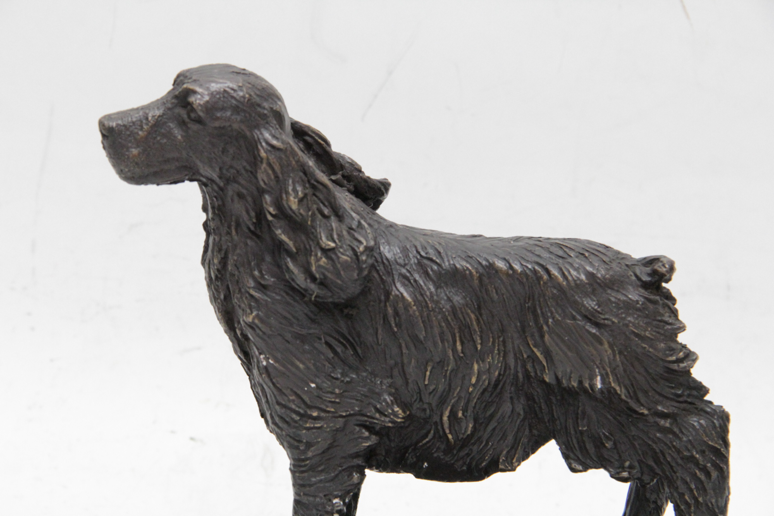 Bronze Tone Spaniel Sculpture After P. J. Mêne