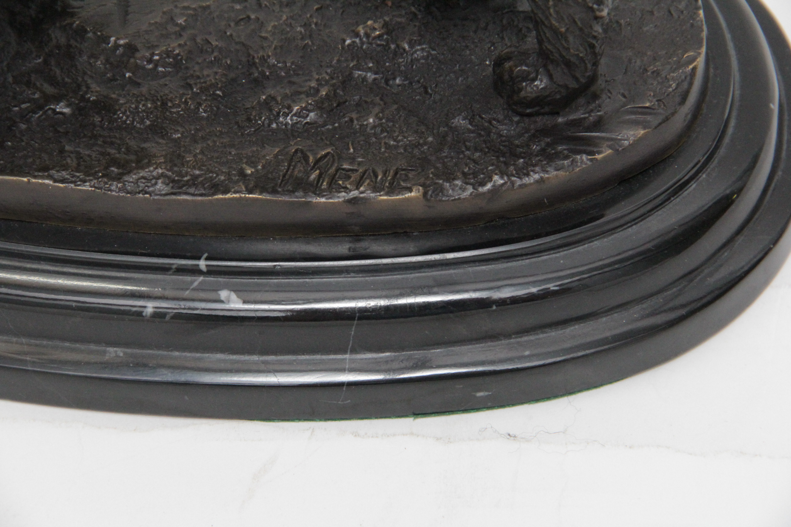 Bronze Tone Spaniel Sculpture After P. J. Mêne