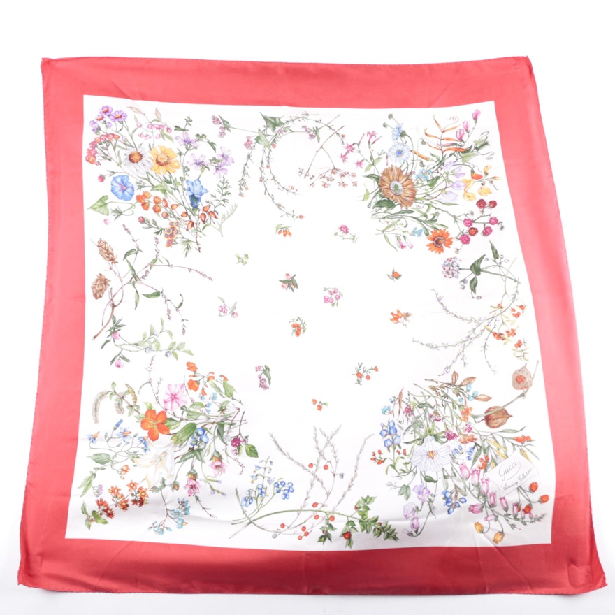 Gucci Botanical Silk Scarf