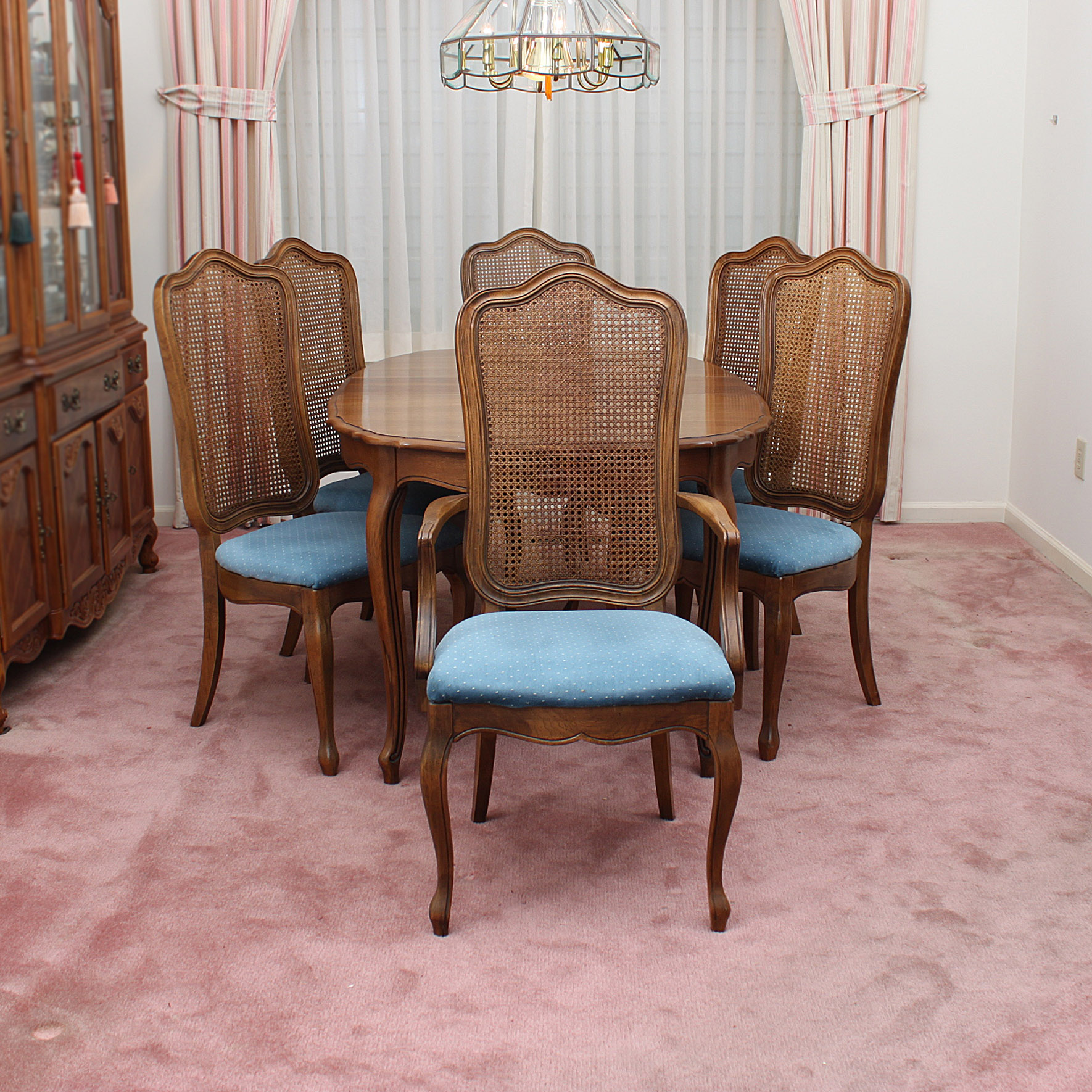 Vintage French Provincial Style Dining Set by Thomasville