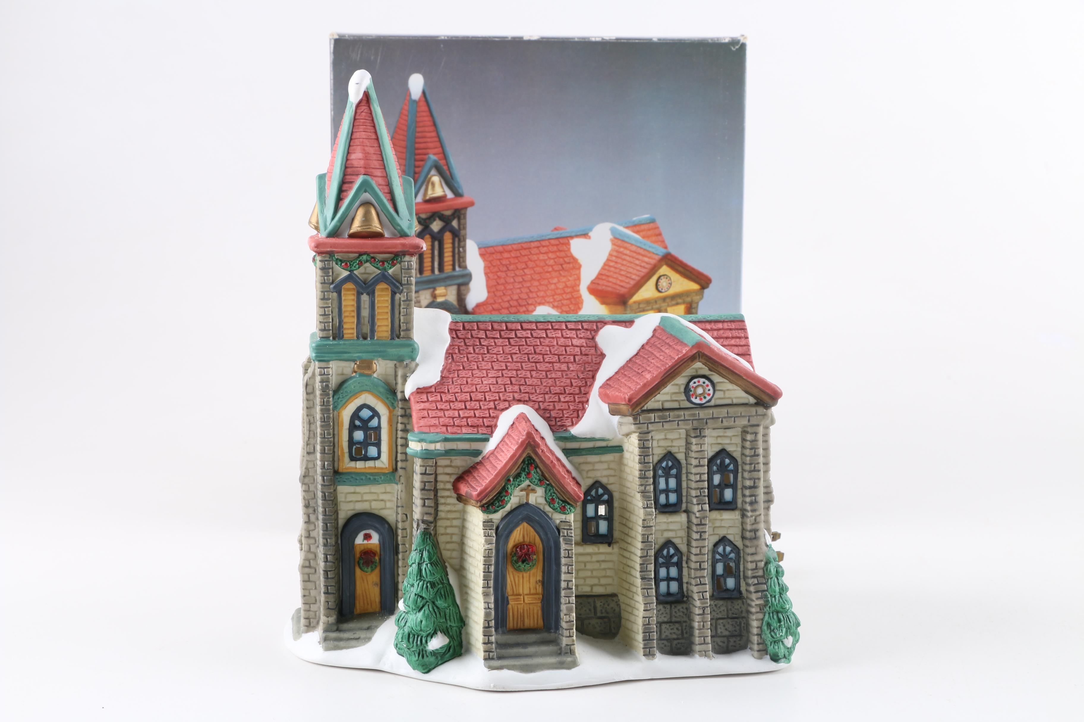 Hand Painted Porcelain Lighted Churches