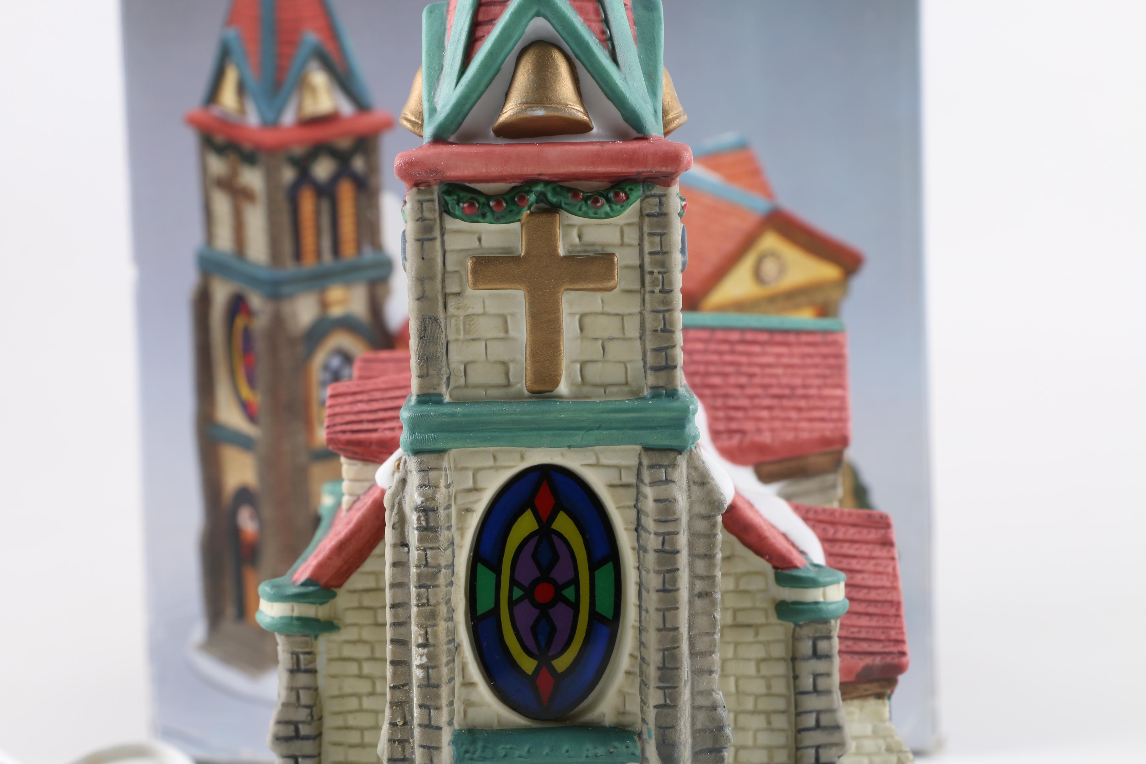 Hand Painted Porcelain Lighted Churches